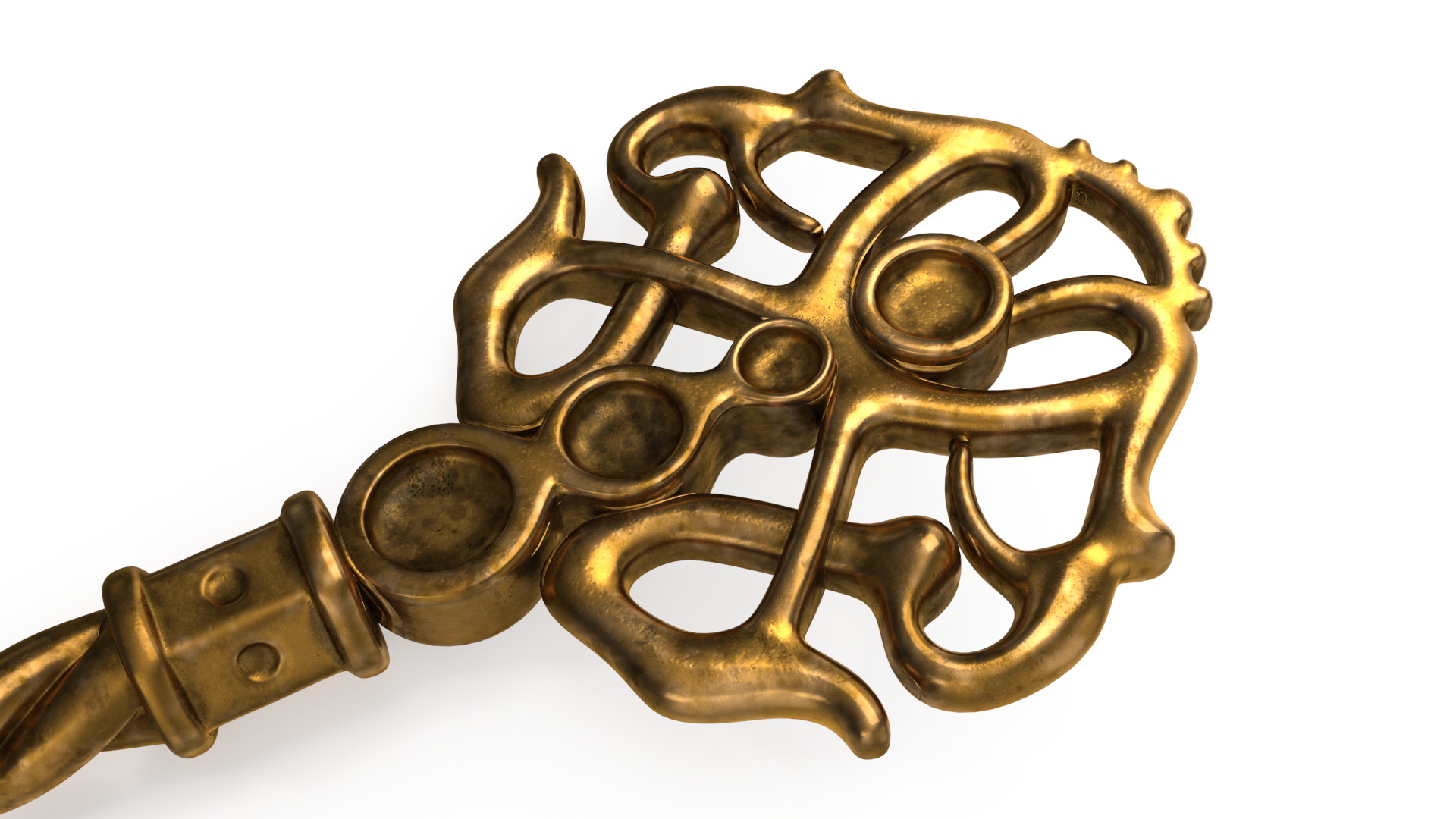 3D model Fantasy Skeleton Key Gold