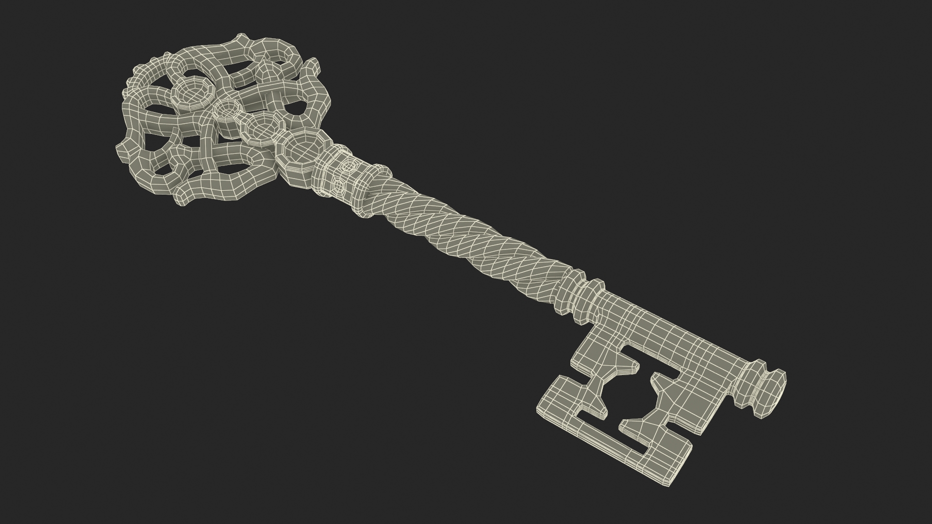 3D model Fantasy Skeleton Key Gold