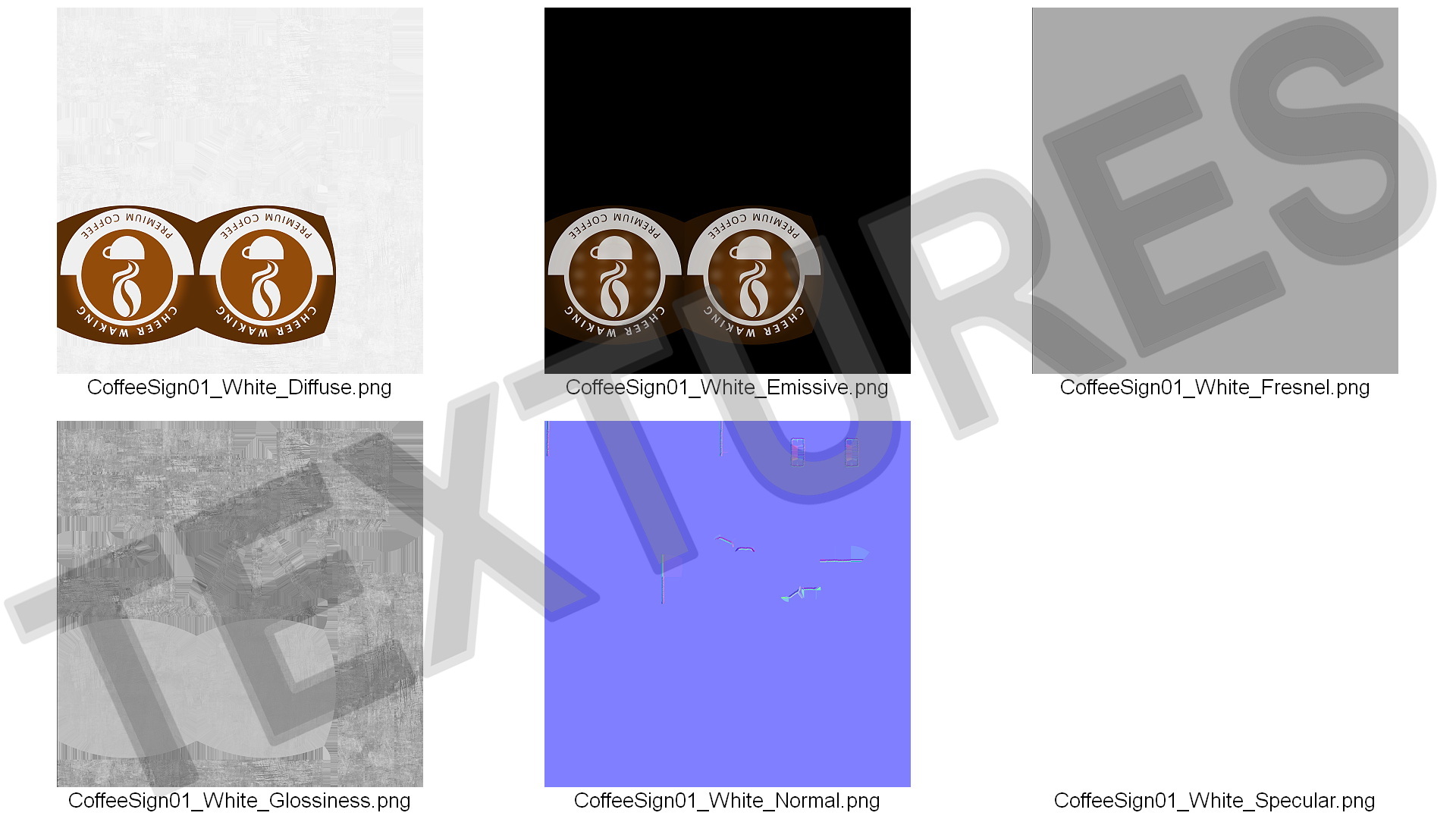 Coffee Shop Signage Wall Mounted 3D