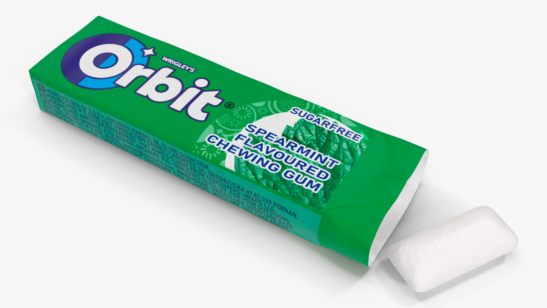 3D model Orbit Chewing Gum Three Tastes Open with Pads