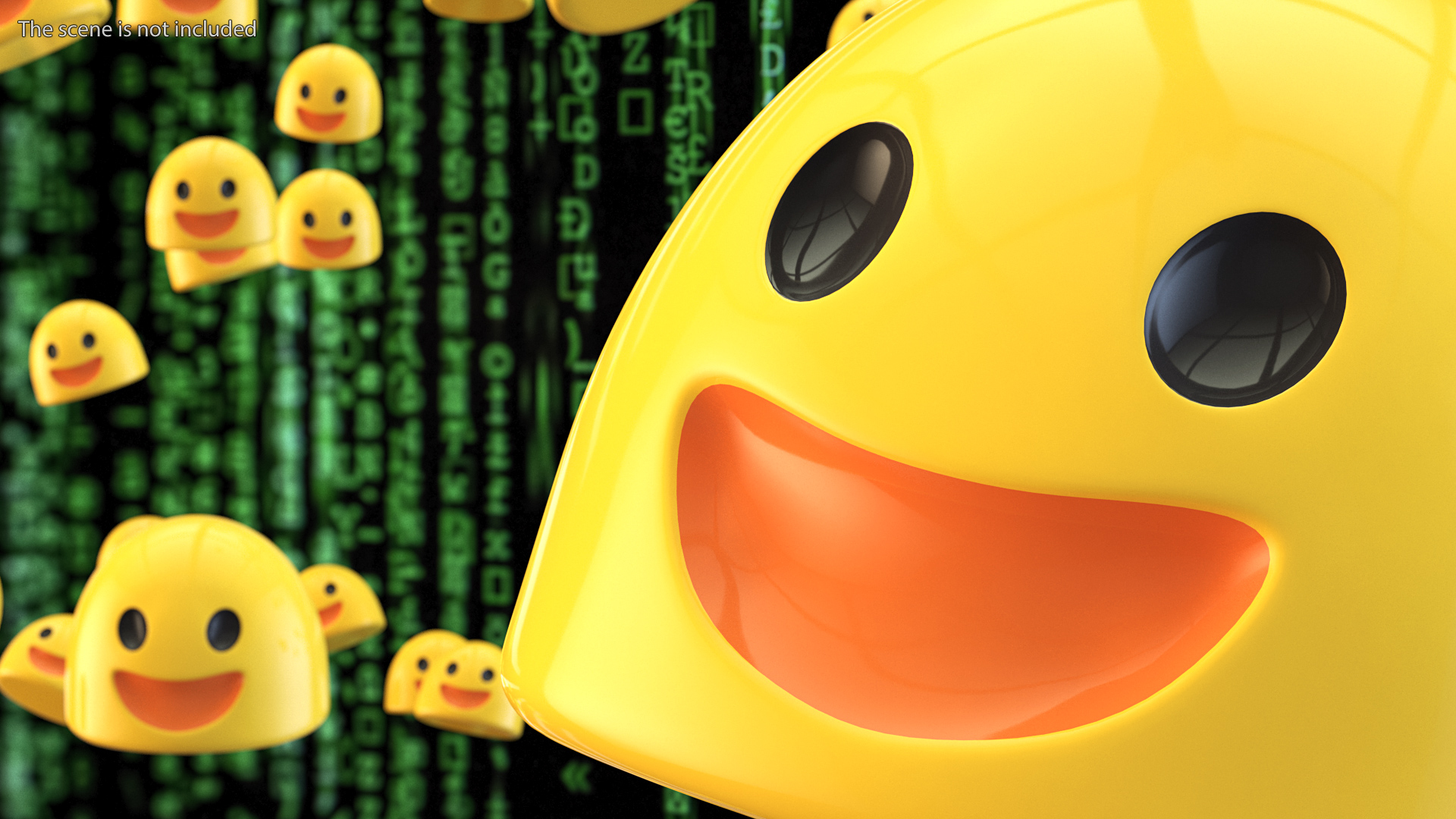 Happy Face Android Emoji 3D model