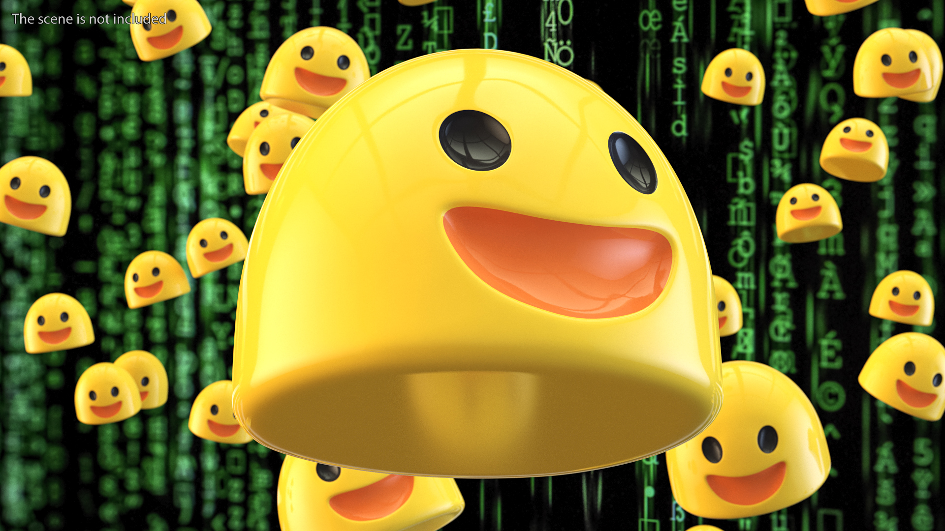 Happy Face Android Emoji 3D model