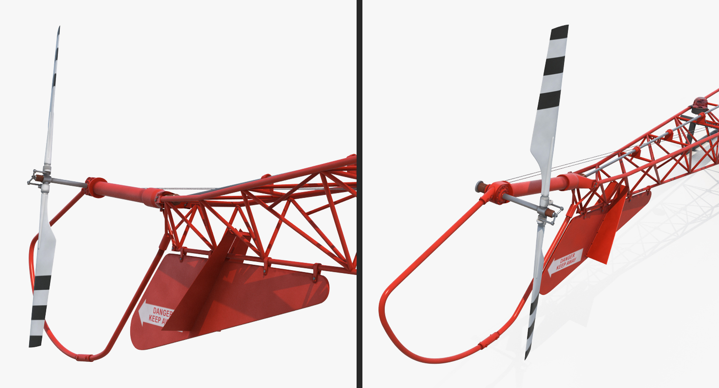 3D model Light Helicopter Bell 47 Red Rigged