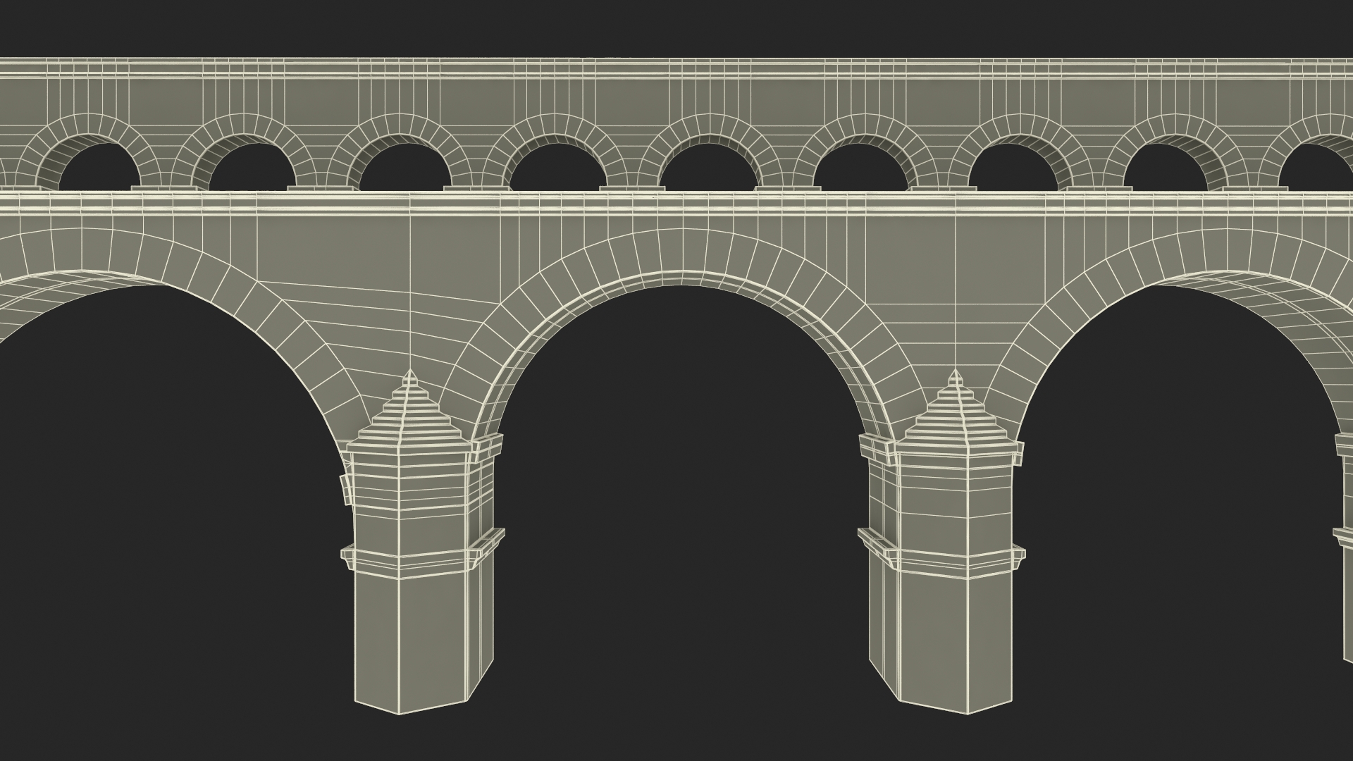 Two Tiered Aqueduct 3D model