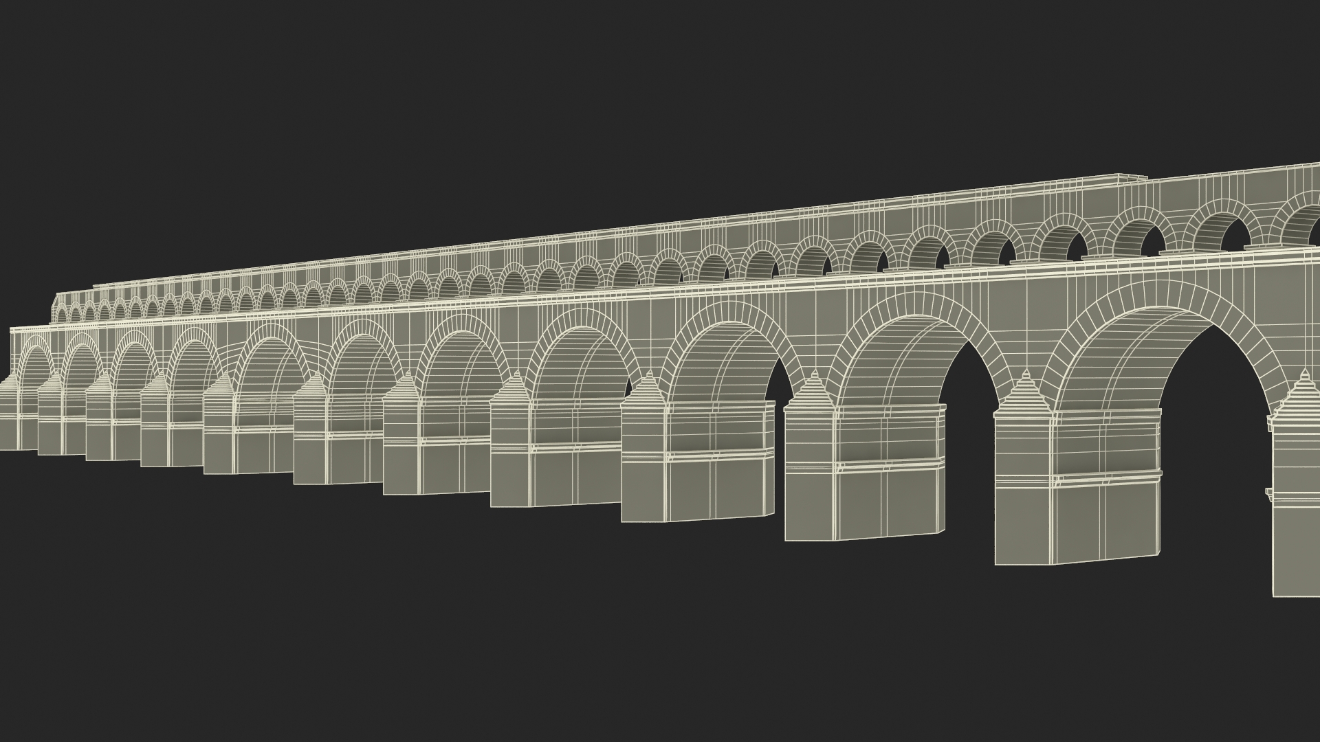 Two Tiered Aqueduct 3D model