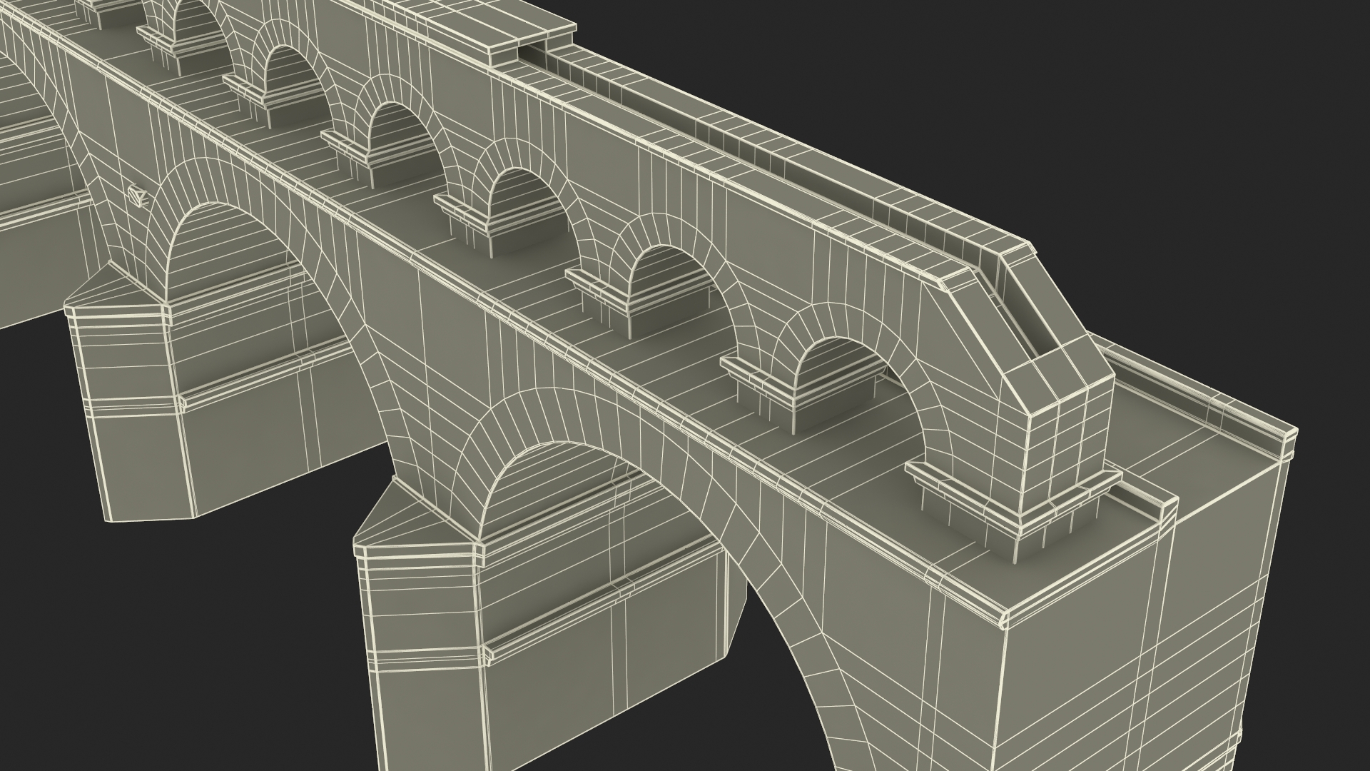 Two Tiered Aqueduct 3D model