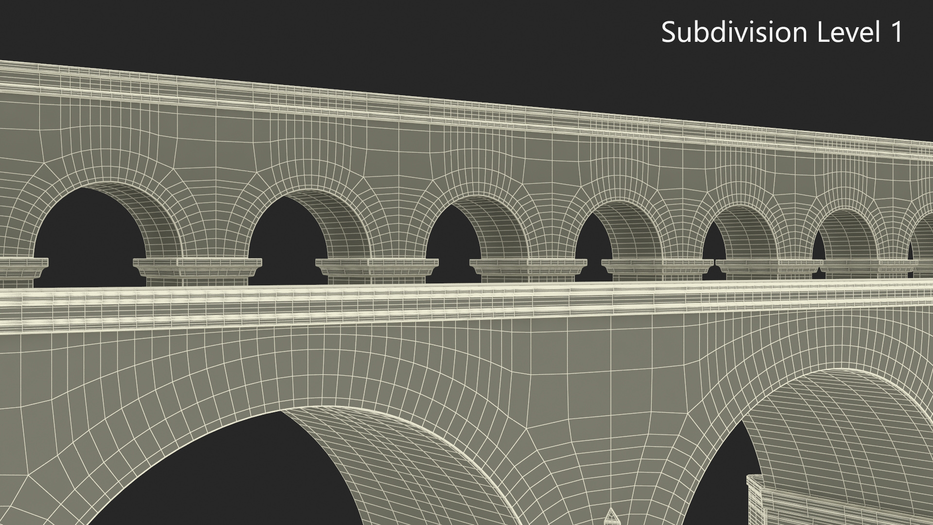 Two Tiered Aqueduct 3D model