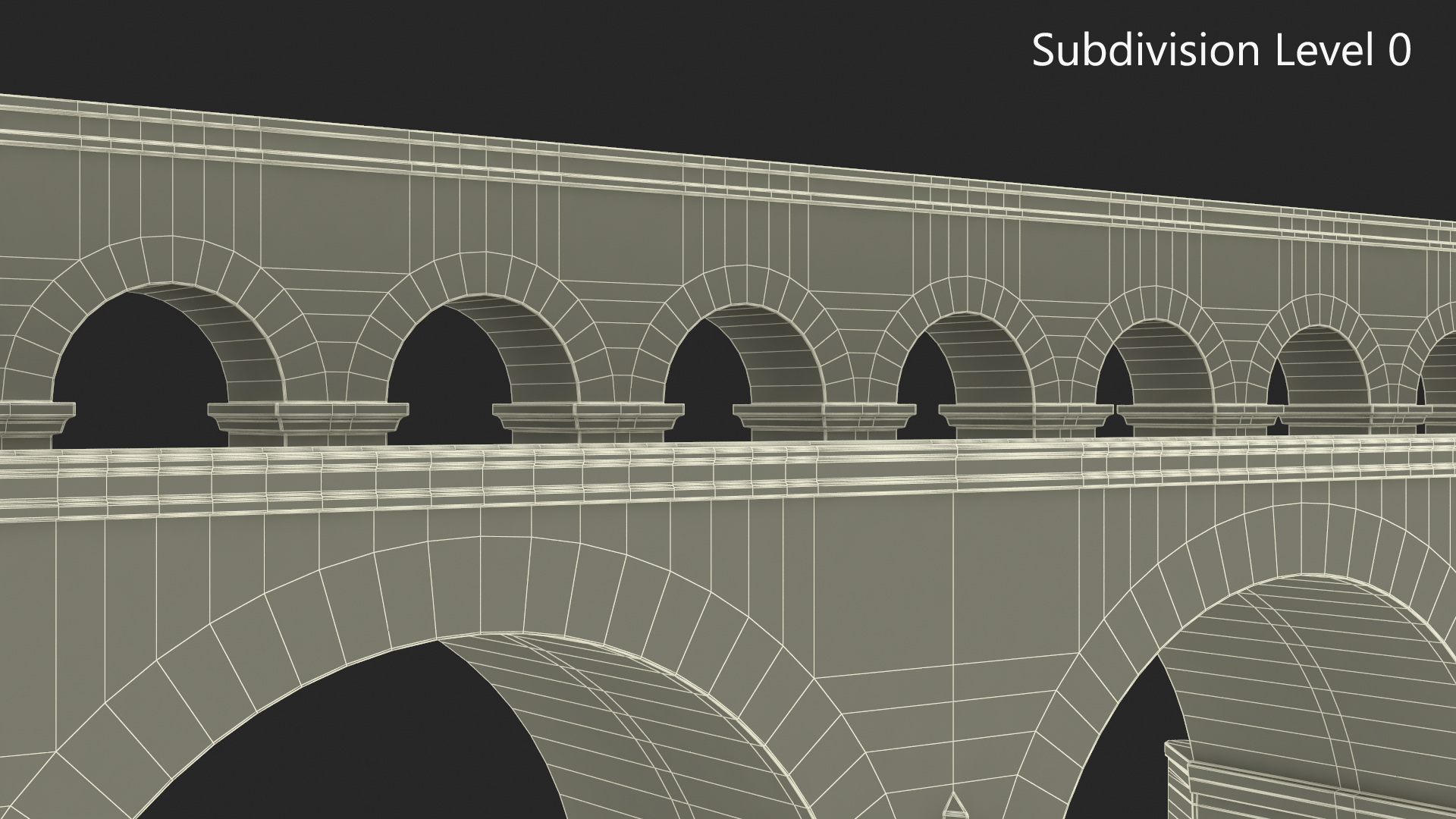 Two Tiered Aqueduct 3D model