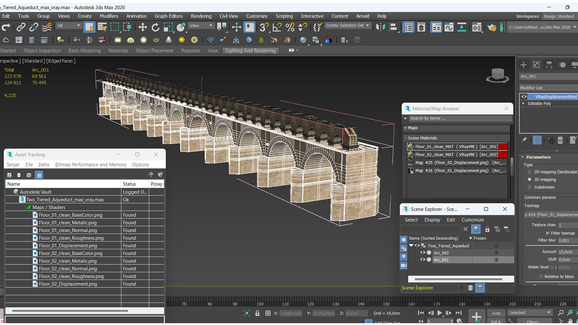 Two Tiered Aqueduct 3D model