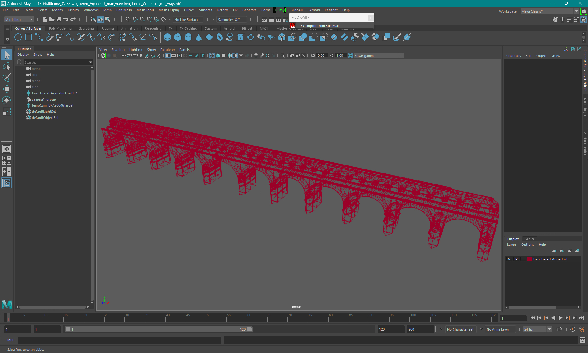 Two Tiered Aqueduct 3D model