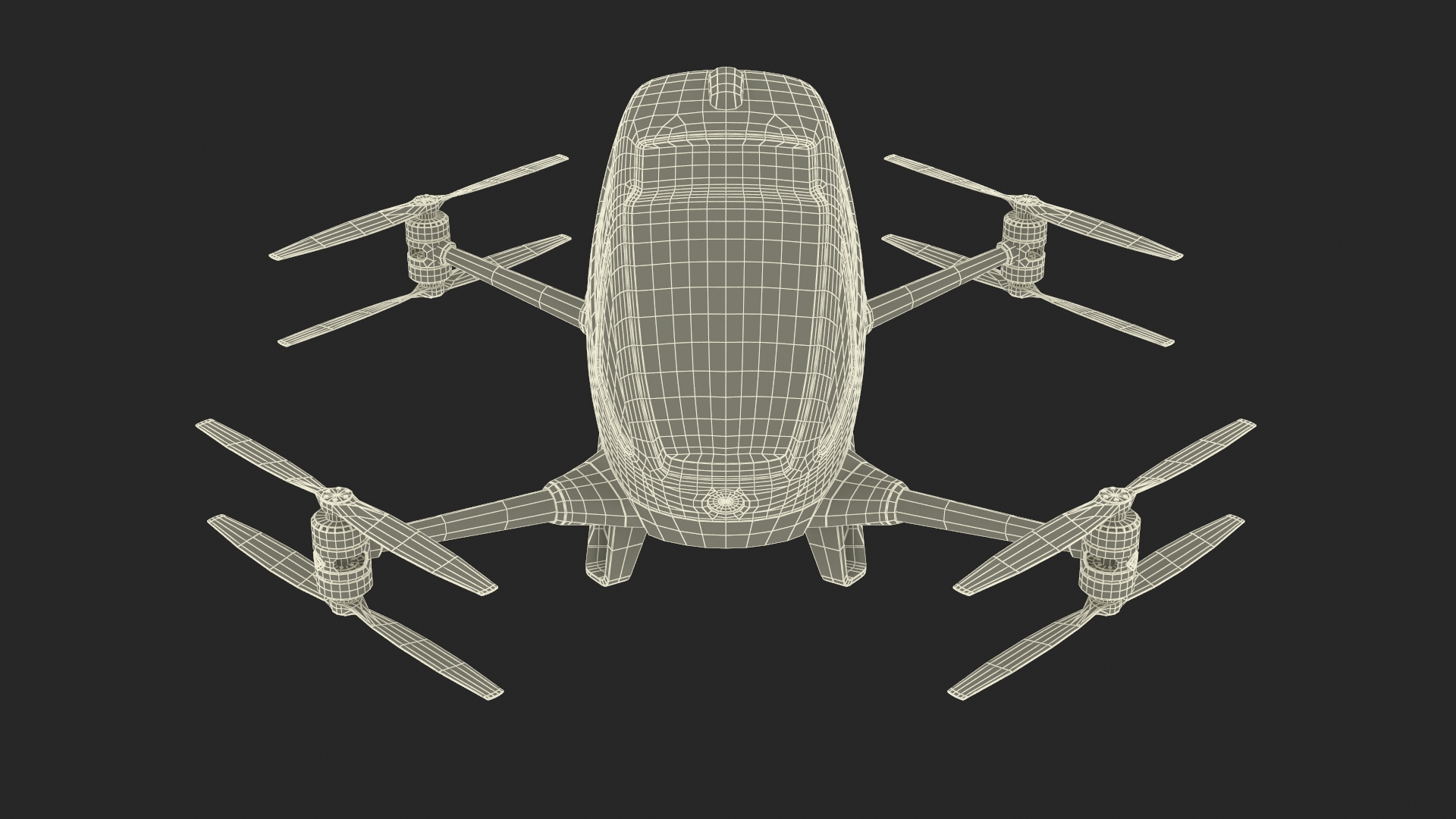 3D model Air Taxi Port with Autonomous Drone