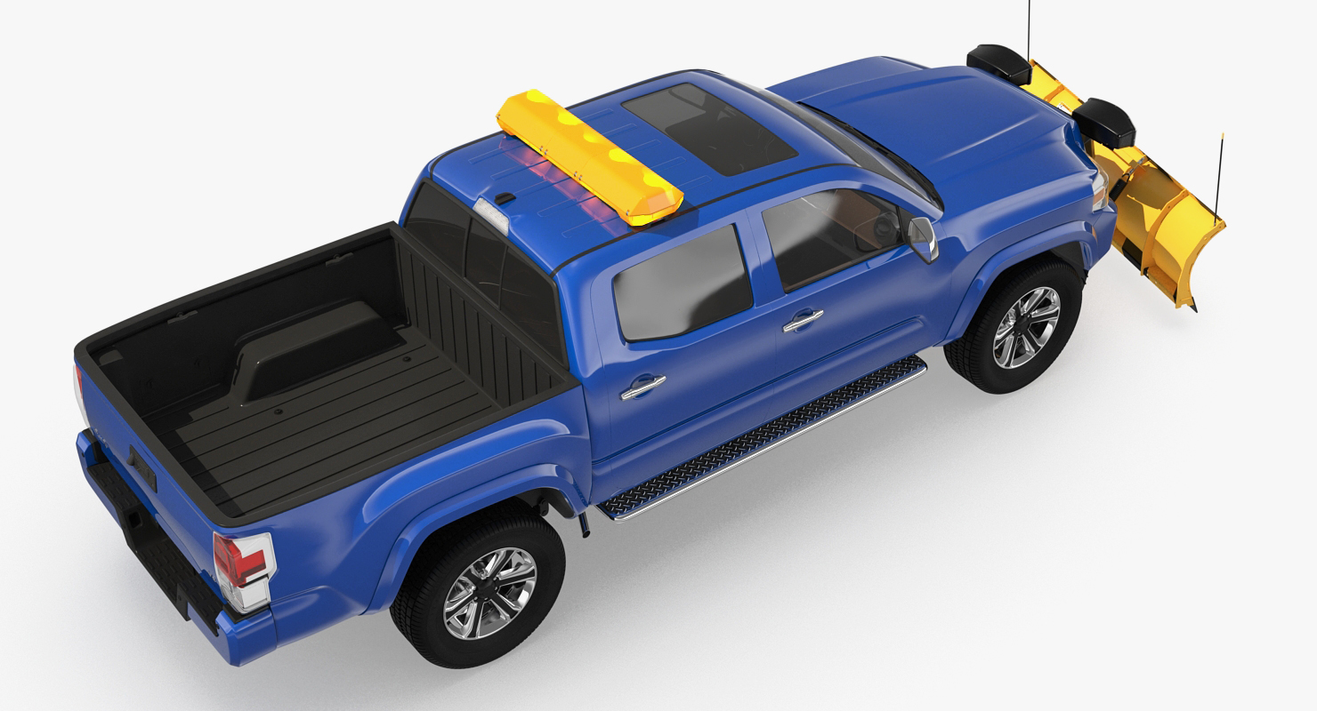 3D model Pickup with SnowPlow