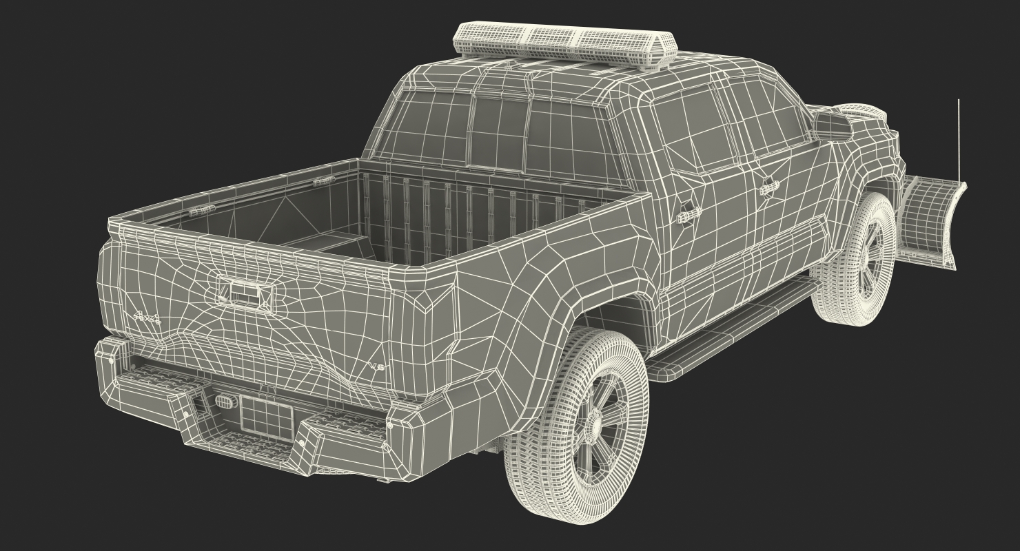 3D model Pickup with SnowPlow