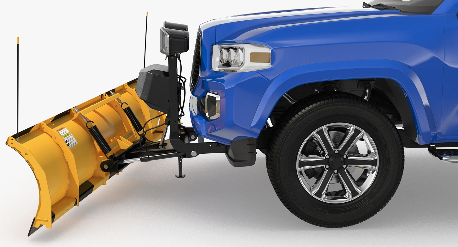 3D model Pickup with SnowPlow