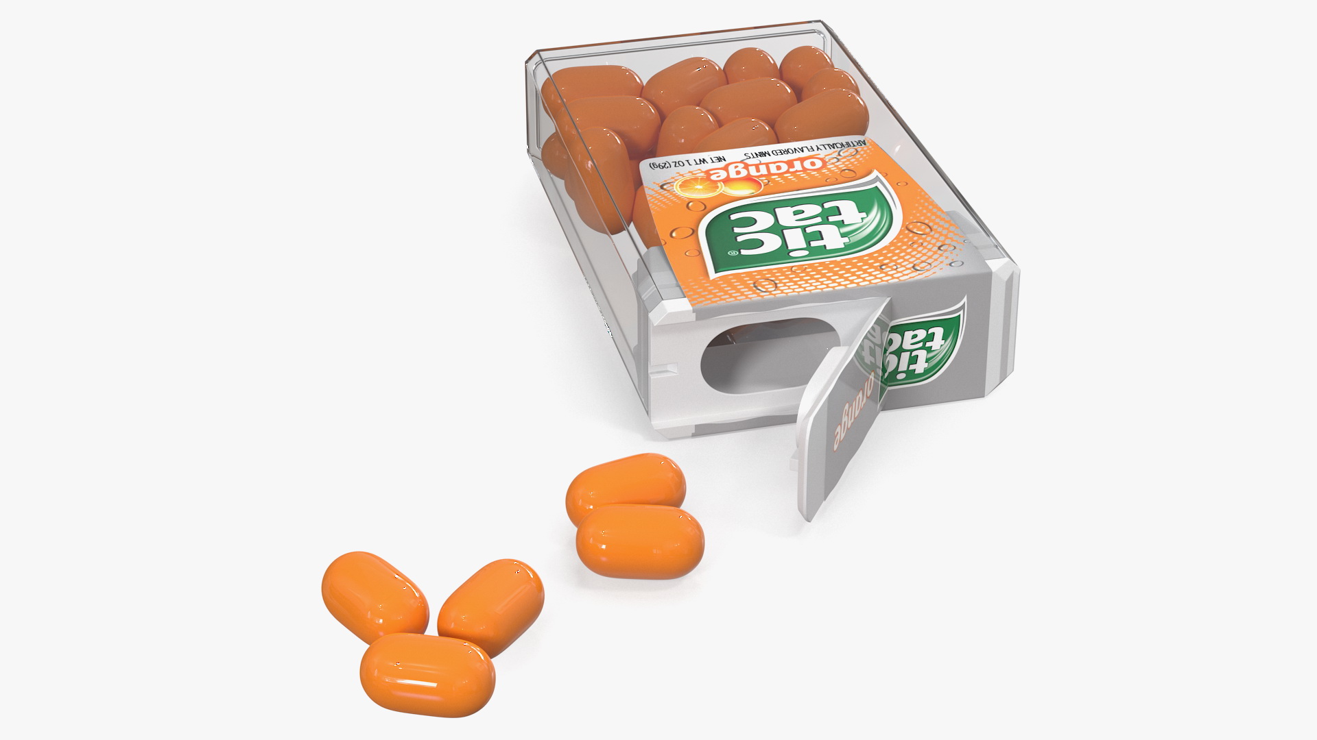 3D model Tic Tac Orange Flavour Spilled