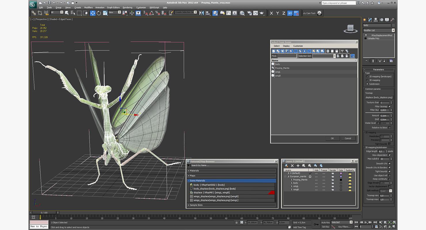 Praying Mantis 3D model