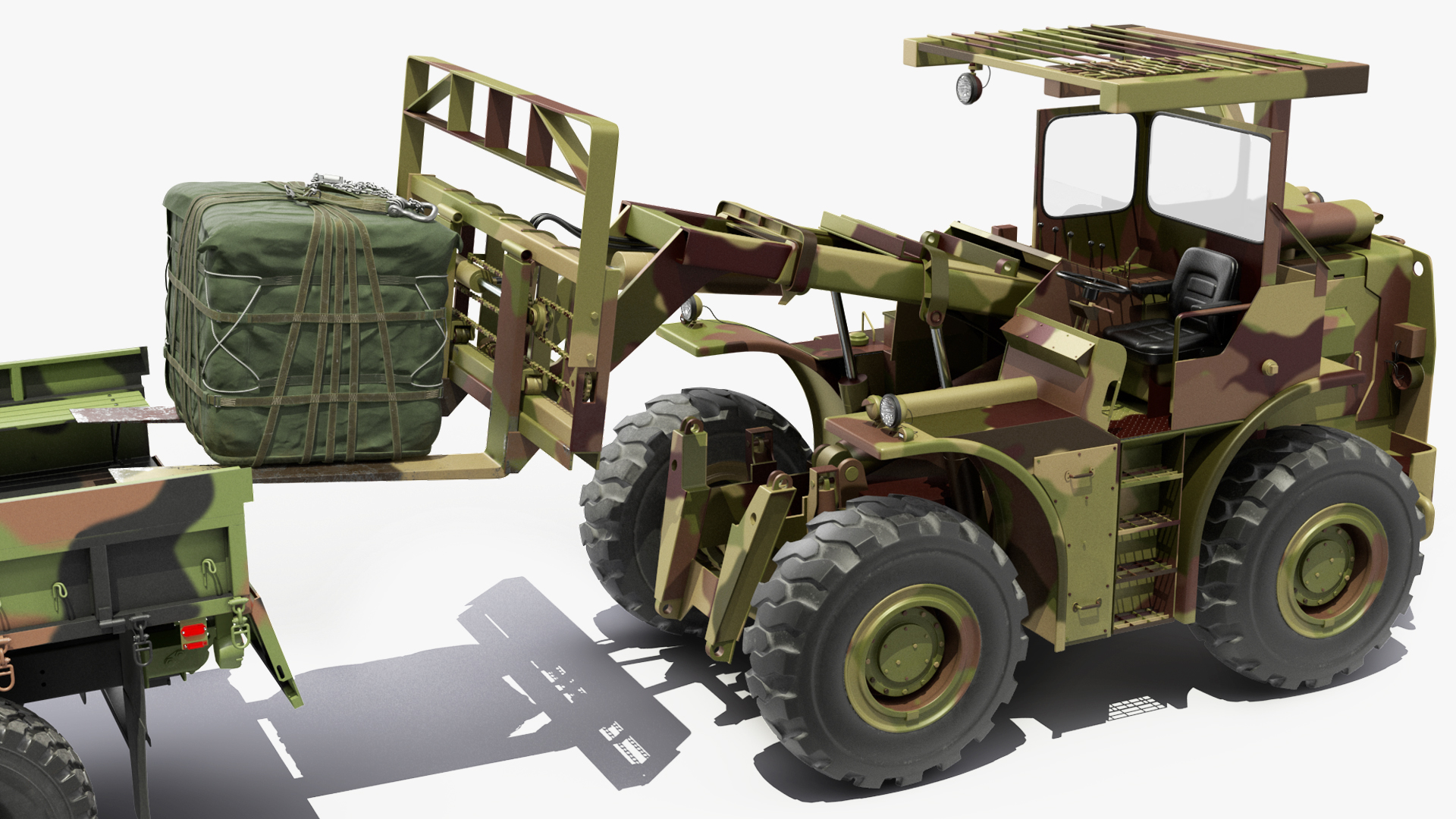 3D model Military Cargo Truck OshKosh MTVR MK23 Rigged