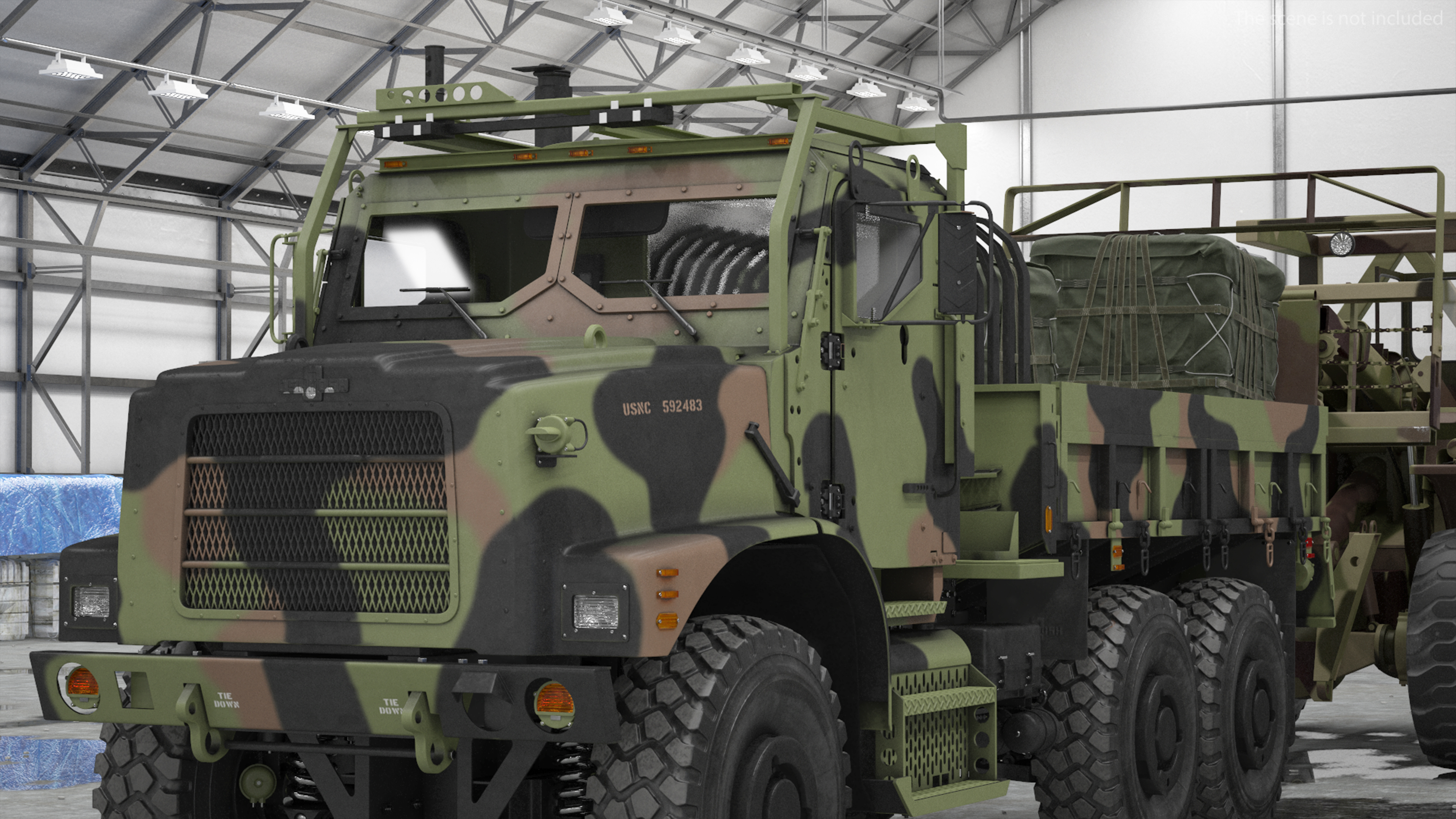 3D model Military Cargo Truck OshKosh MTVR MK23 Rigged