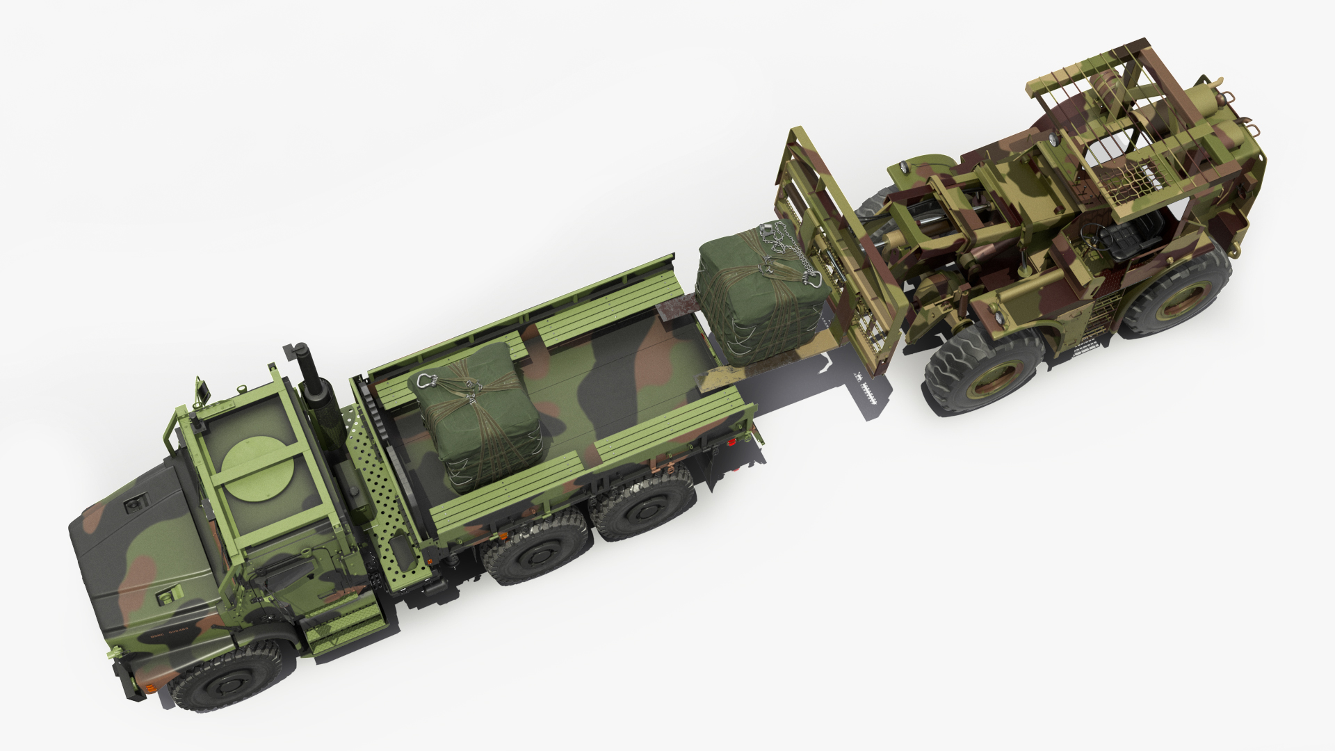 3D model Military Cargo Truck OshKosh MTVR MK23 Rigged