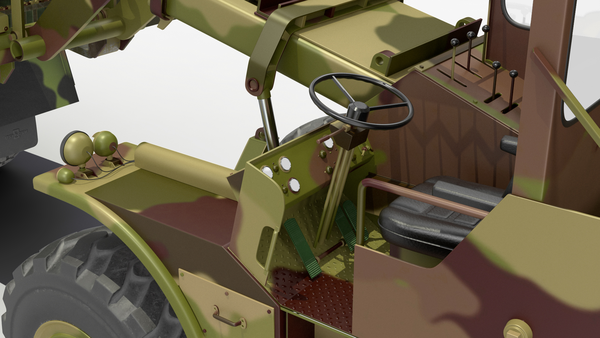 3D model Military Cargo Truck OshKosh MTVR MK23 Rigged