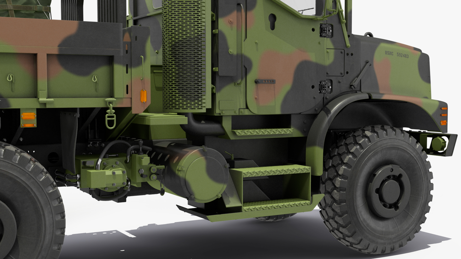 3D model Military Cargo Truck OshKosh MTVR MK23 Rigged