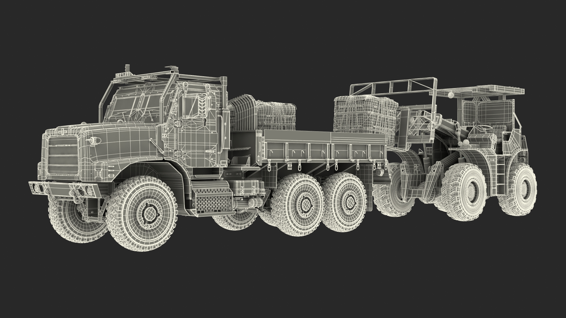 3D model Military Cargo Truck OshKosh MTVR MK23 Rigged