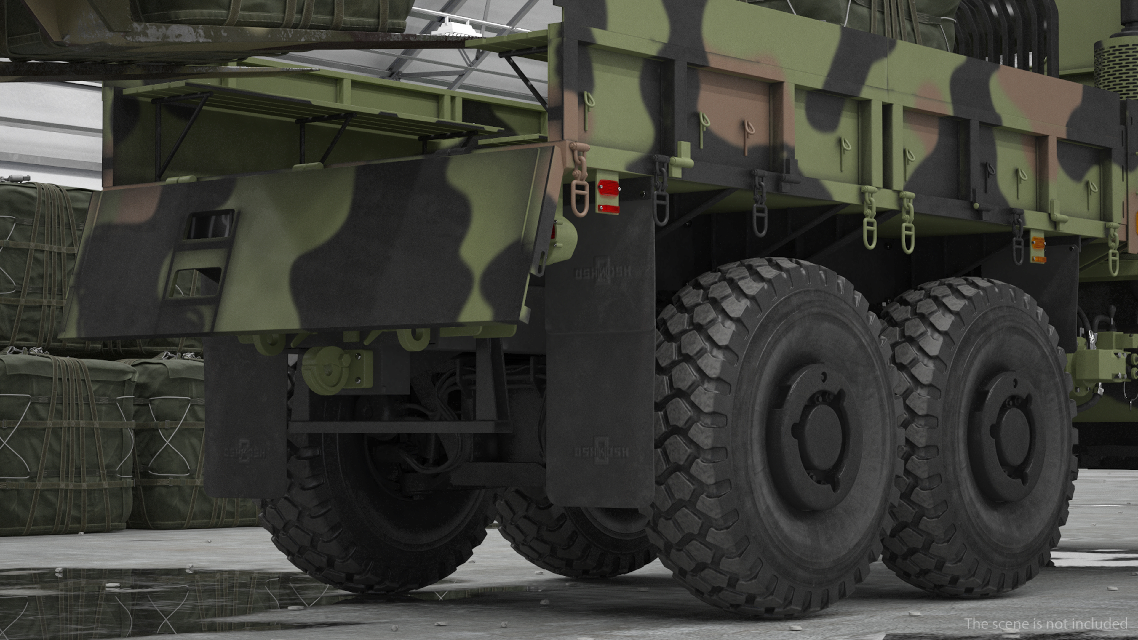 3D model Military Cargo Truck OshKosh MTVR MK23 Rigged