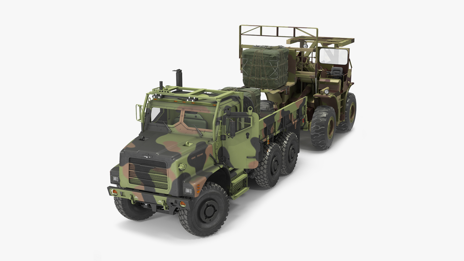 3D model Military Cargo Truck OshKosh MTVR MK23 Rigged