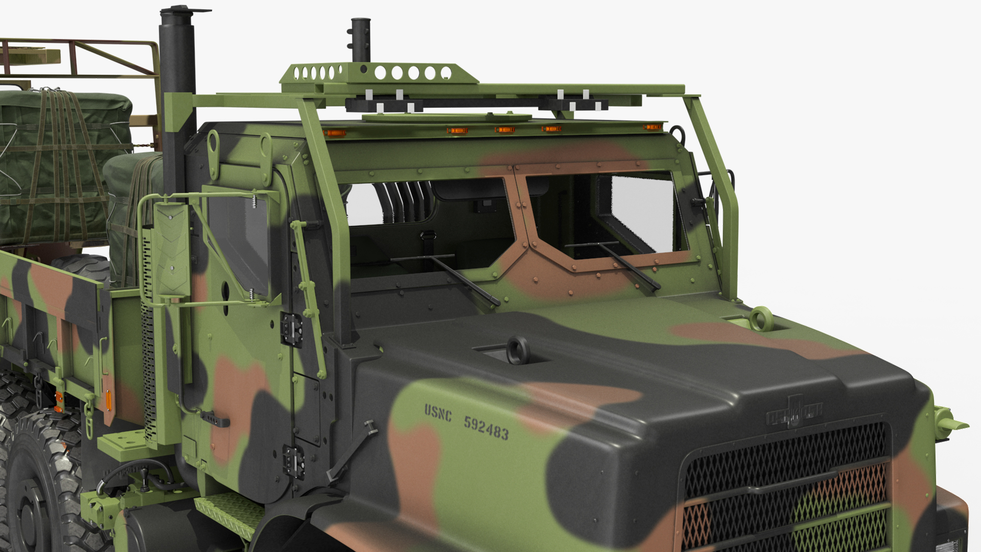 3D model Military Cargo Truck OshKosh MTVR MK23 Rigged