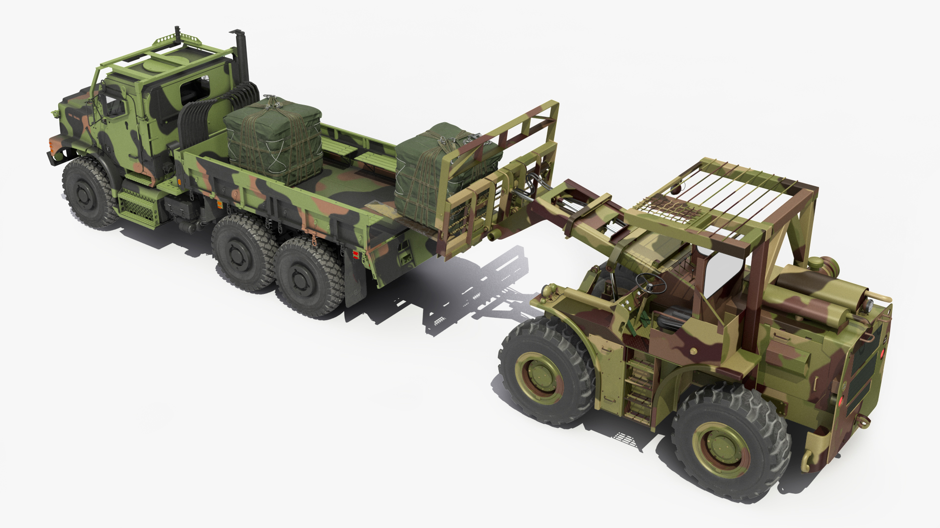 3D model Military Cargo Truck OshKosh MTVR MK23 Rigged