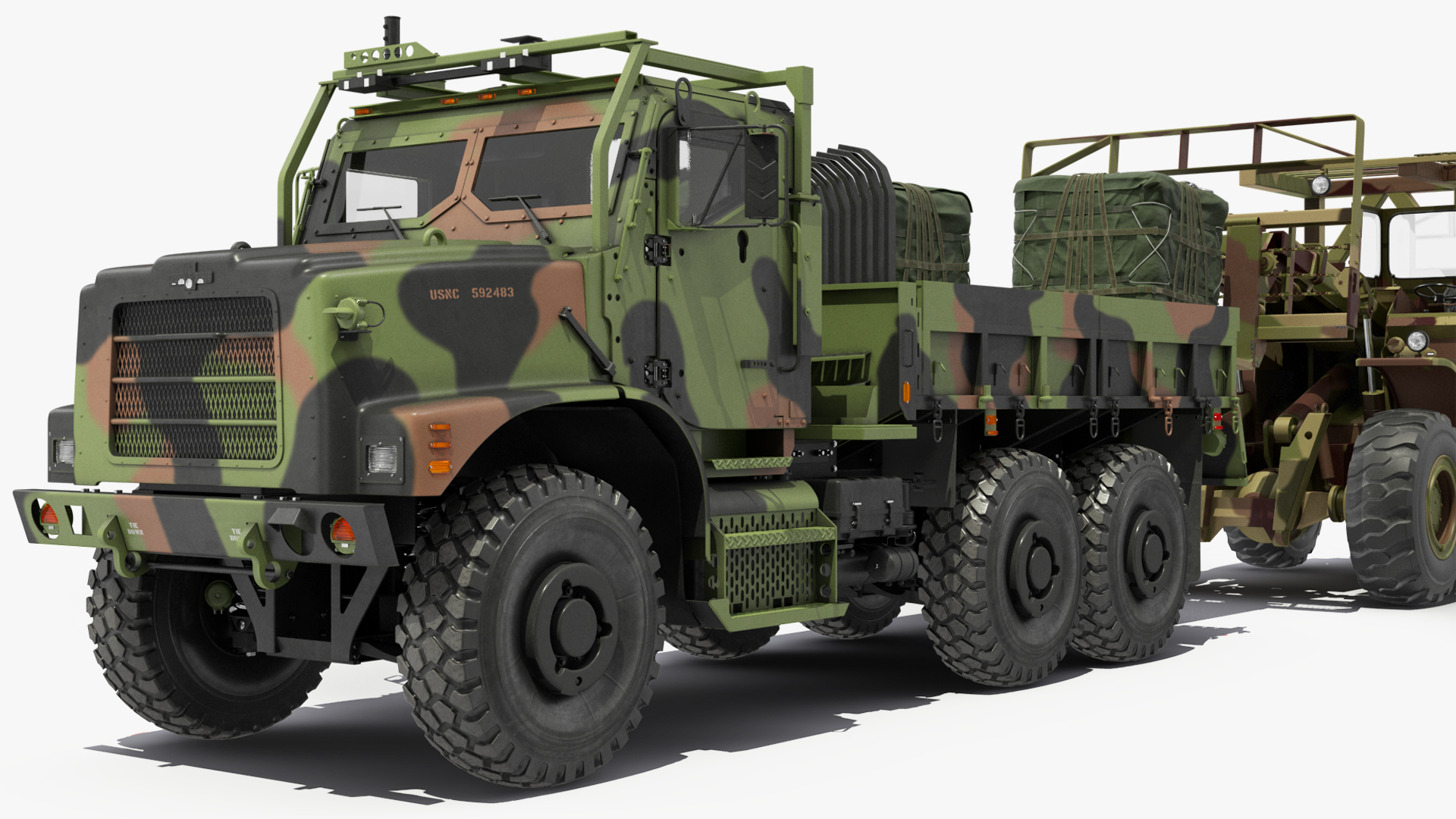 3D model Military Cargo Truck OshKosh MTVR MK23 Rigged