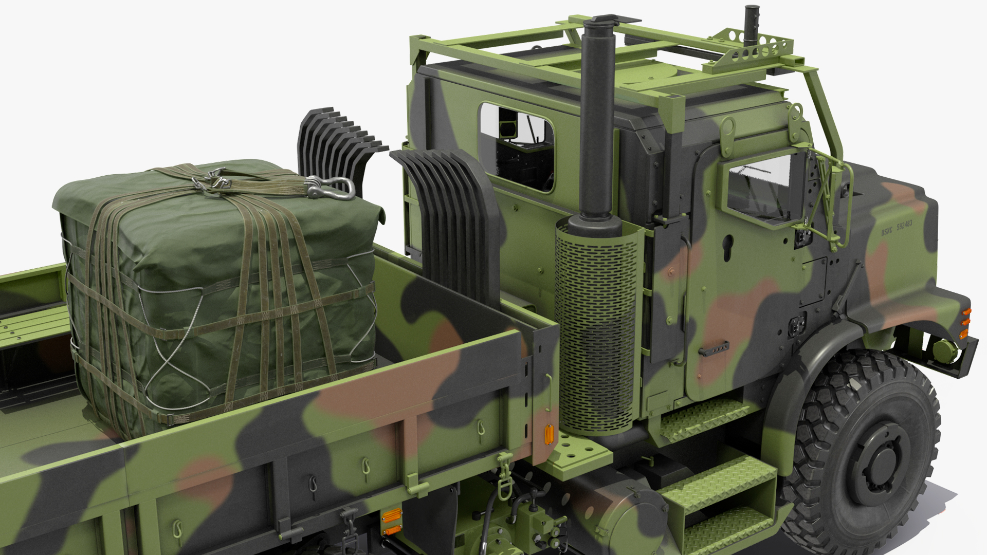 3D model Military Cargo Truck OshKosh MTVR MK23 Rigged