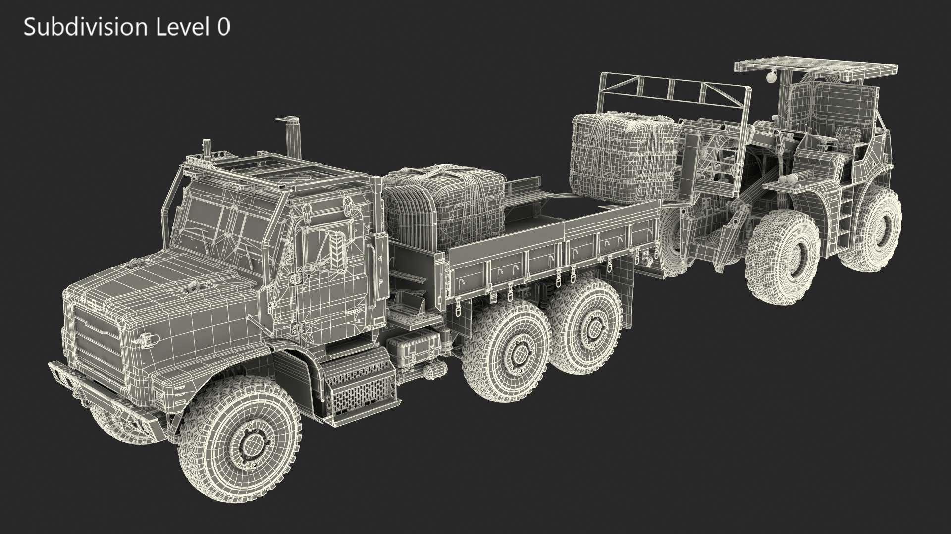 3D model Military Cargo Truck OshKosh MTVR MK23 Rigged