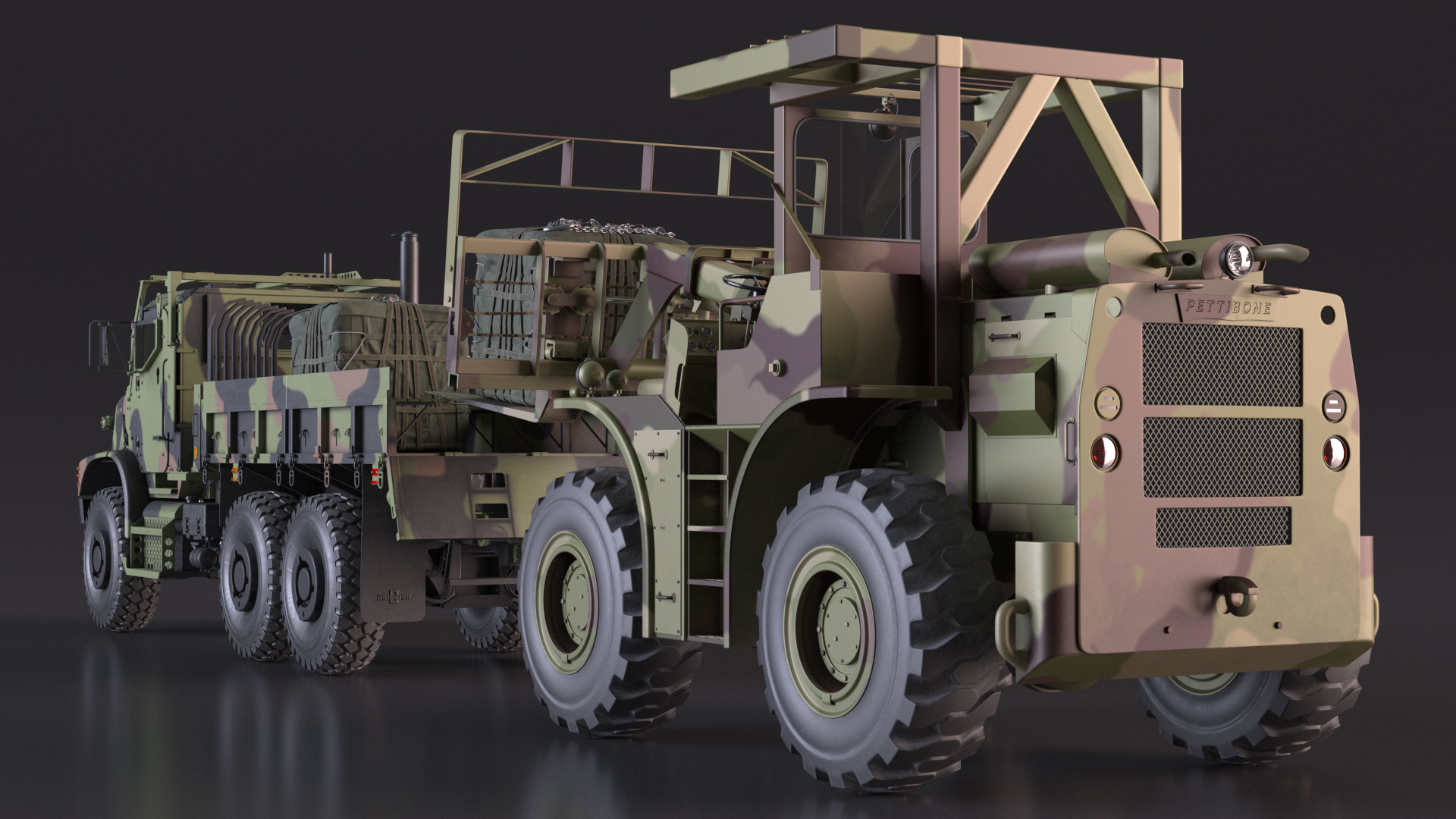 3D model Military Cargo Truck OshKosh MTVR MK23 Rigged