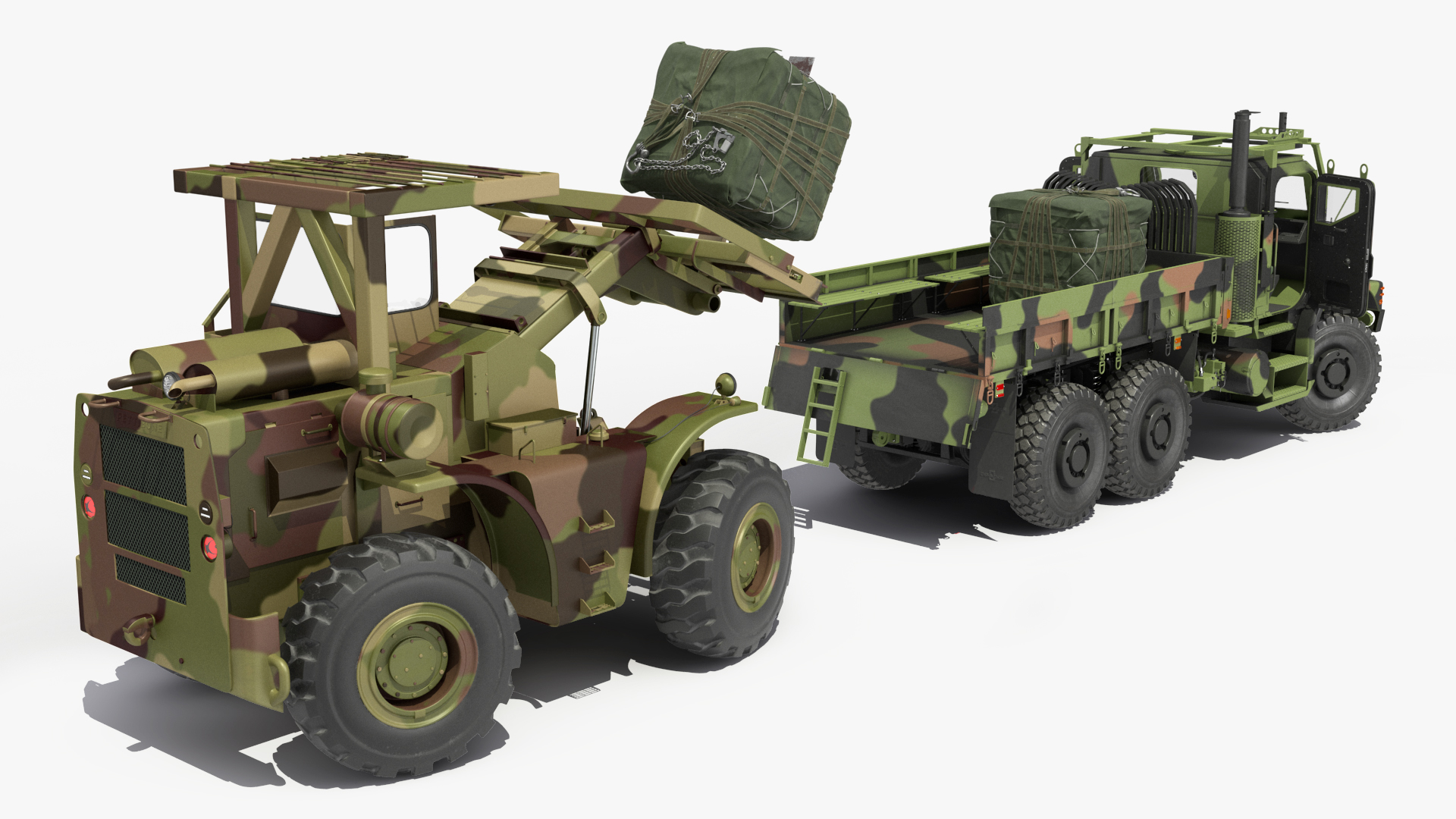 3D model Military Cargo Truck OshKosh MTVR MK23 Rigged