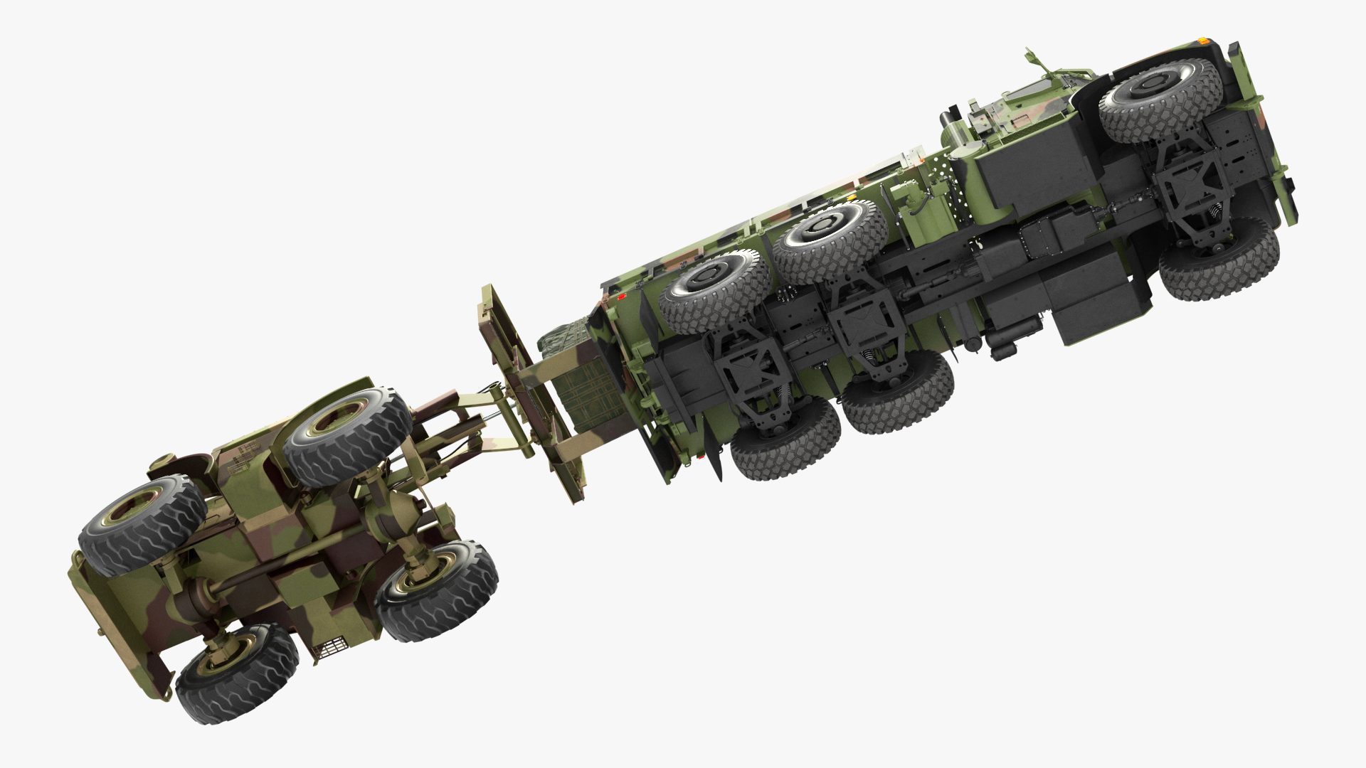 3D model Military Cargo Truck OshKosh MTVR MK23 Rigged