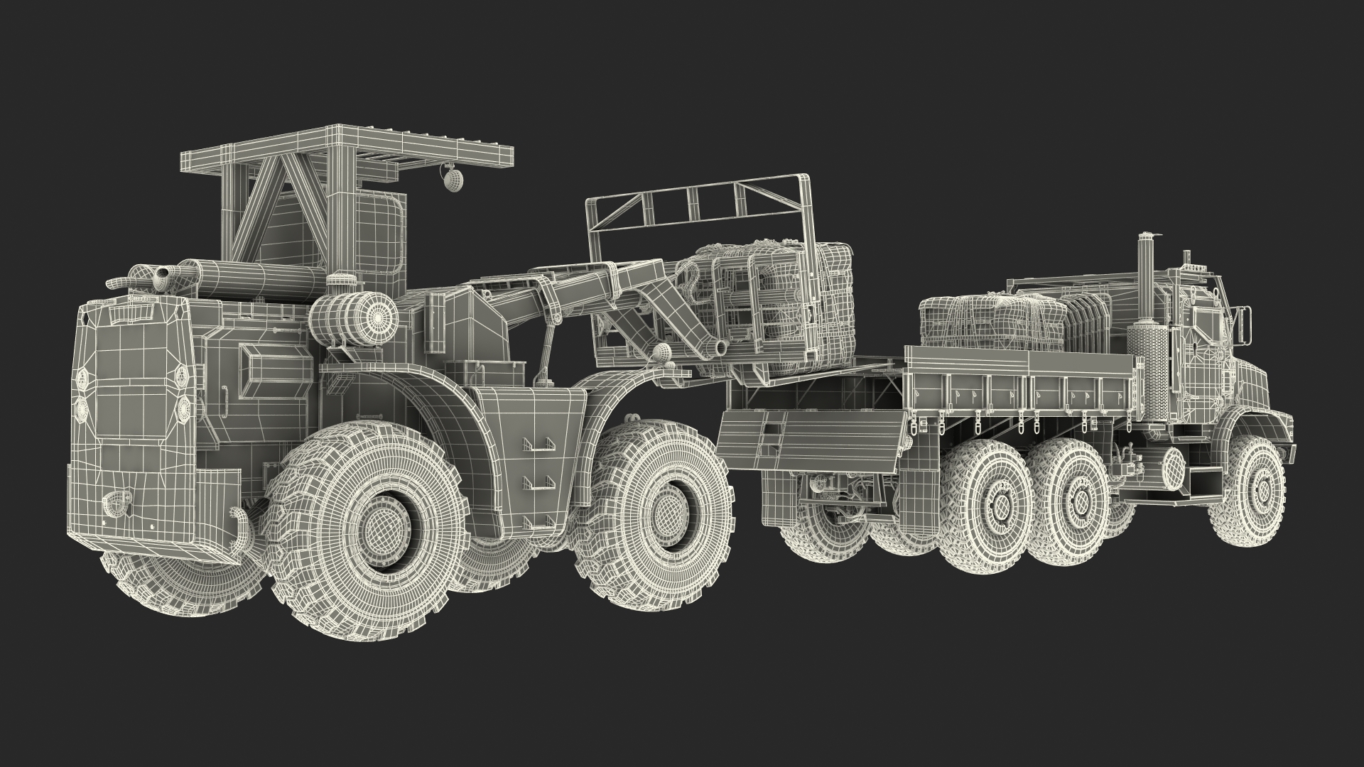 3D model Military Cargo Truck OshKosh MTVR MK23 Rigged