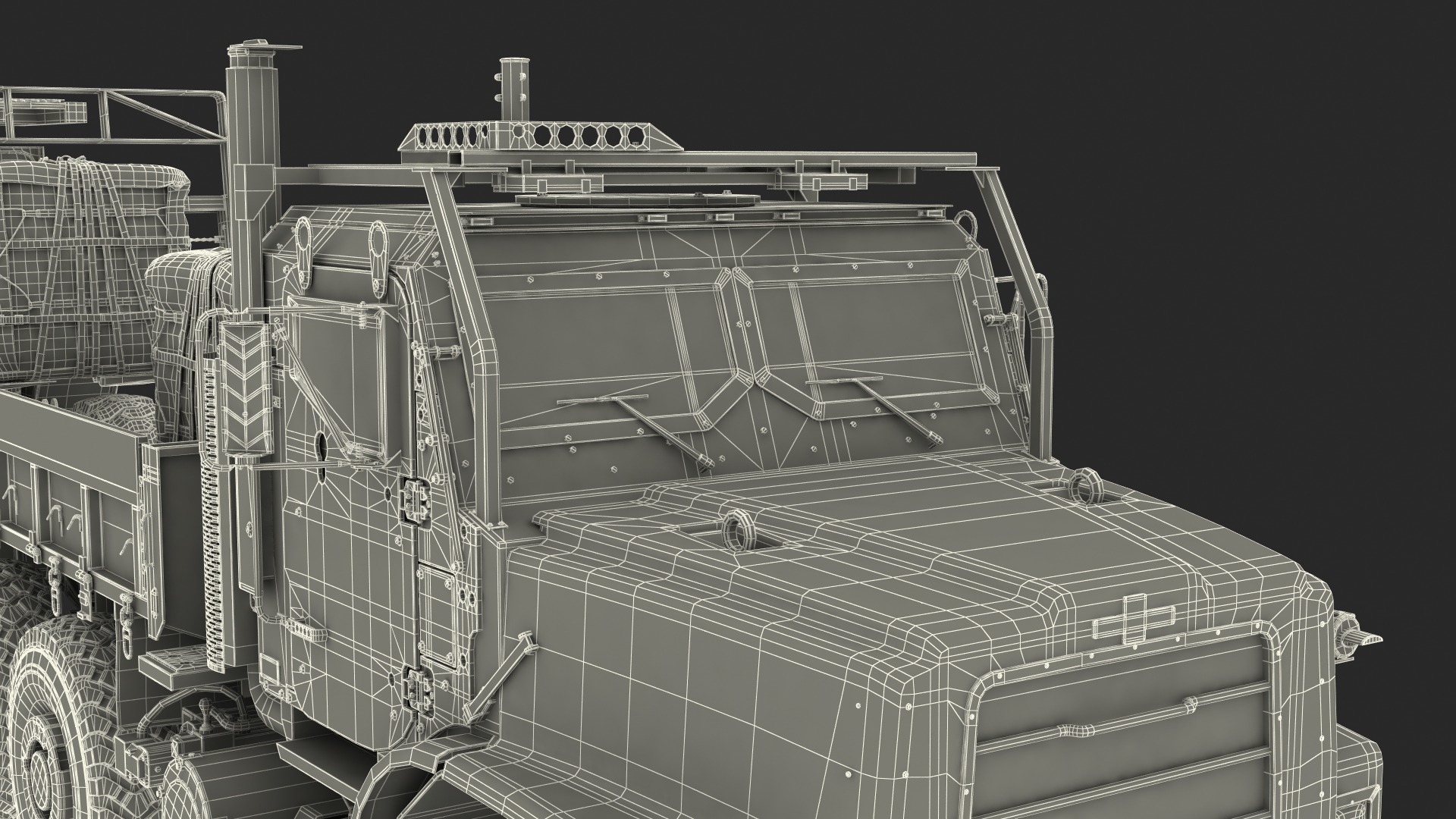 3D model Military Cargo Truck OshKosh MTVR MK23 Rigged