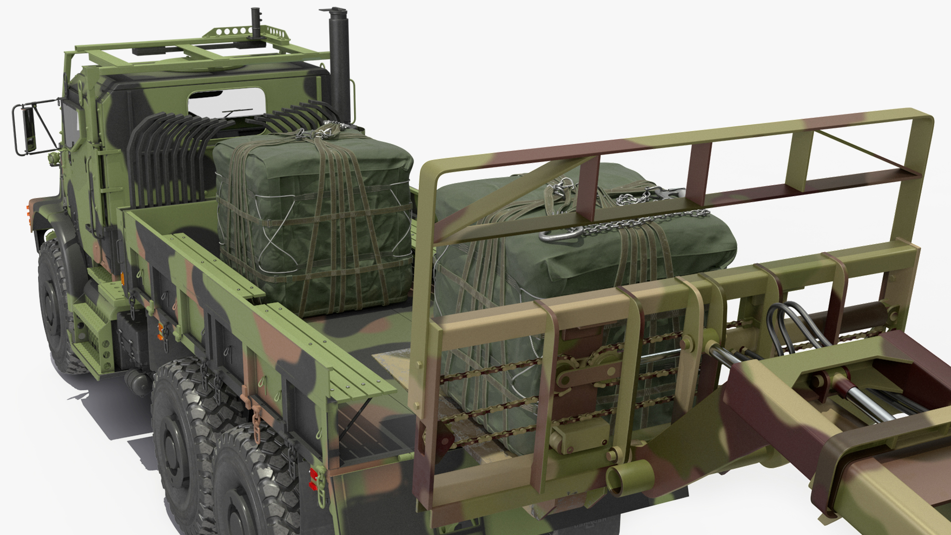 3D model Military Cargo Truck OshKosh MTVR MK23 Rigged