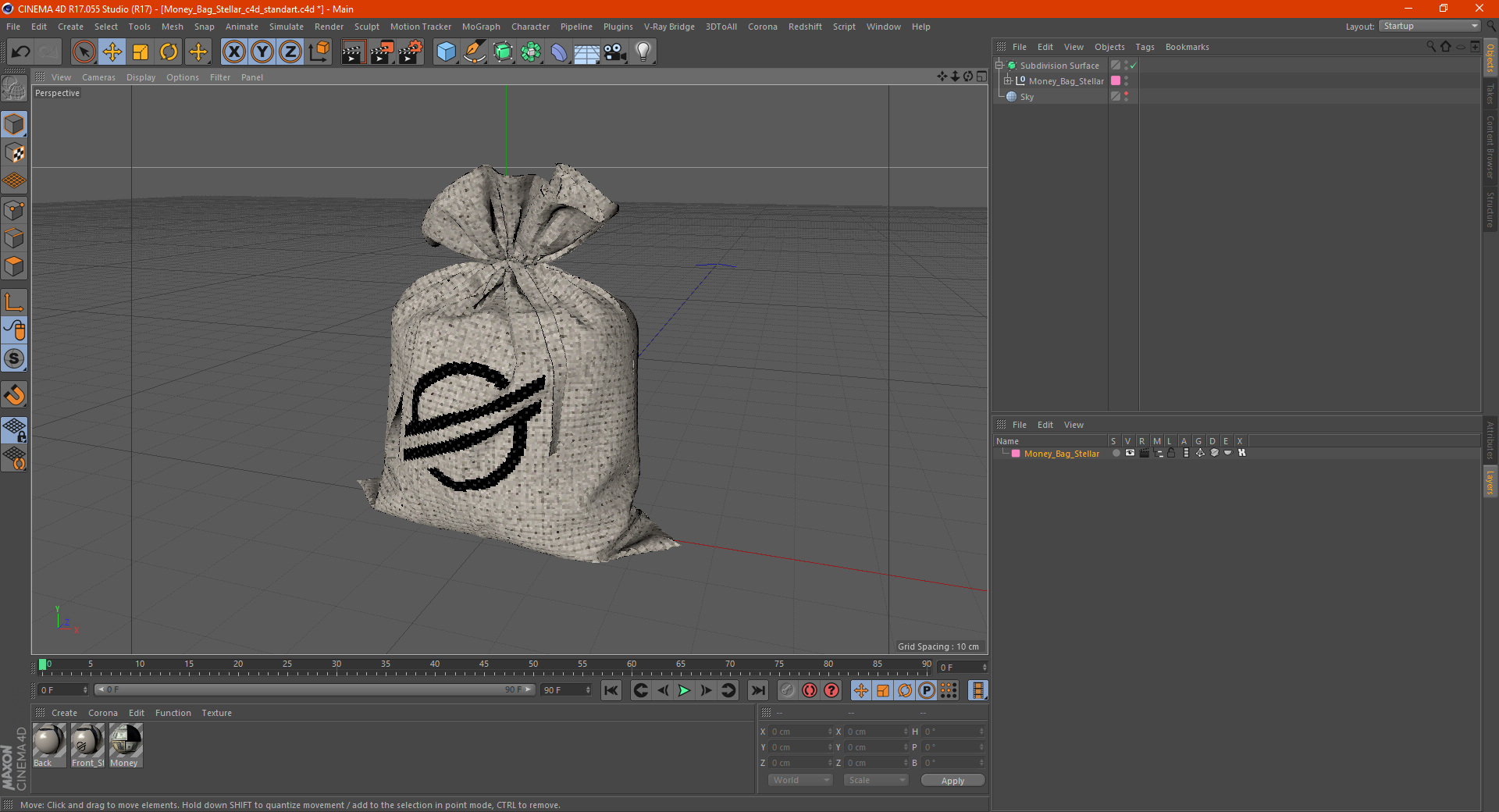 Money Bag Stellar 3D