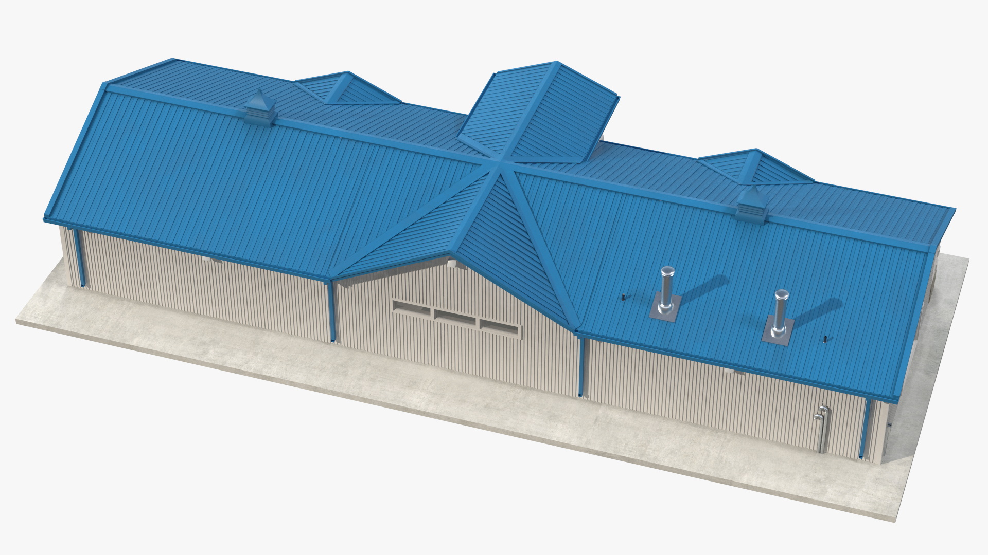 3D Simple Interior Car Wash Building model