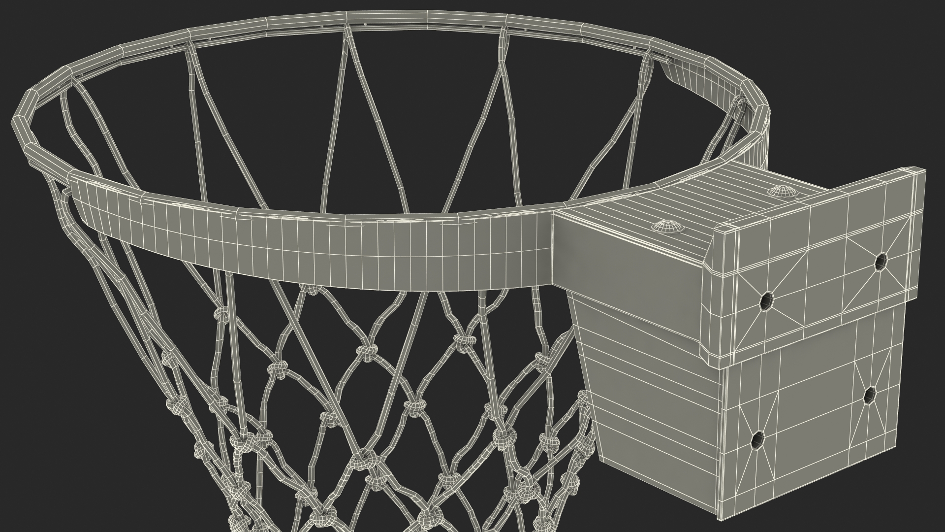 Animated Spalding Basketball Bounces Off the Ring 3D model