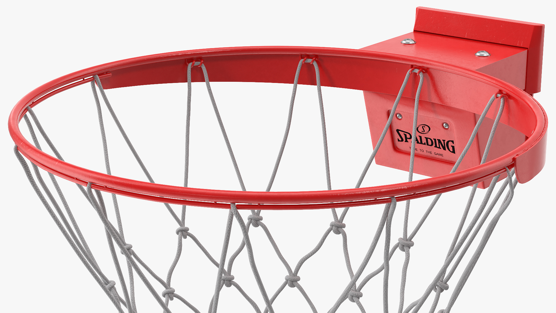 Animated Spalding Basketball Bounces Off the Ring 3D model