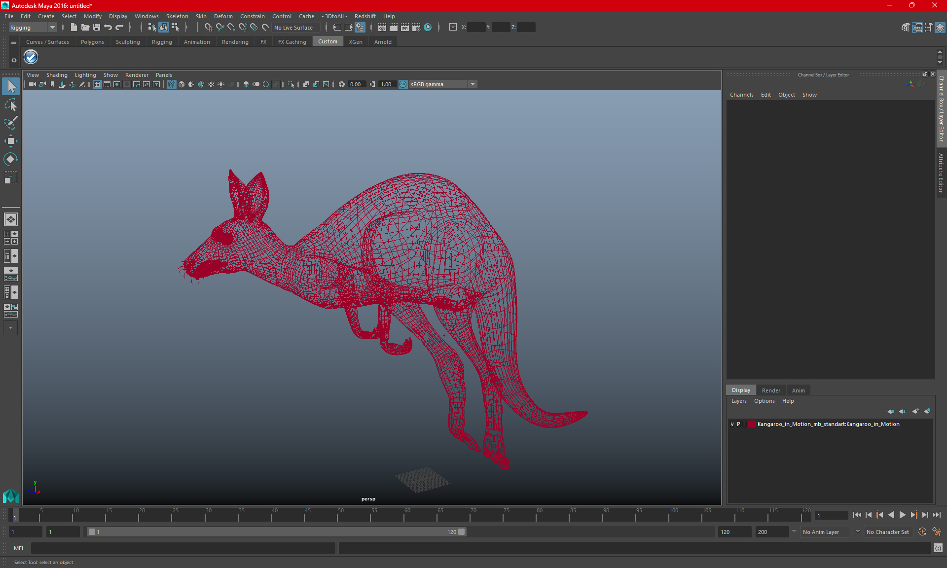 3D Kangaroo in Motion model