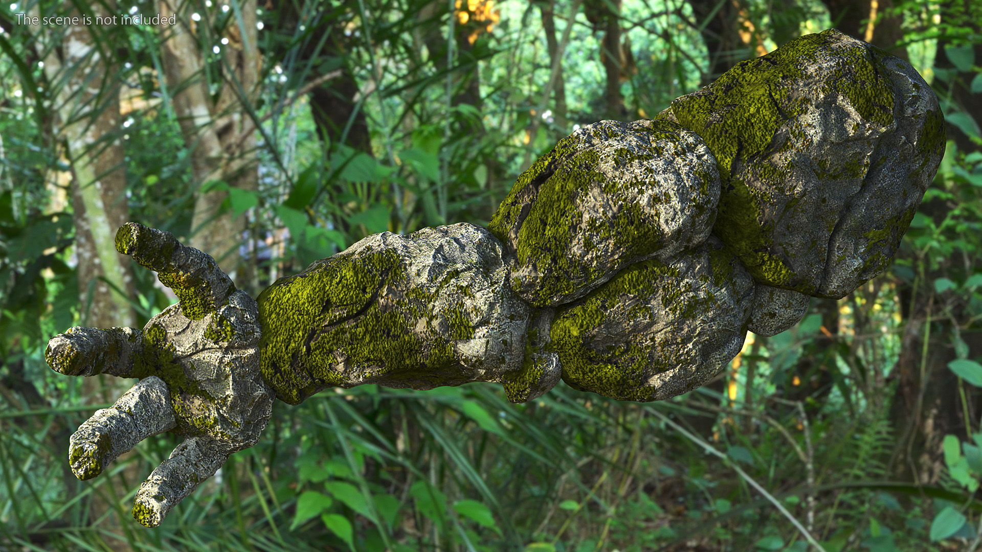 3D Stone Golem Hand Rigged model