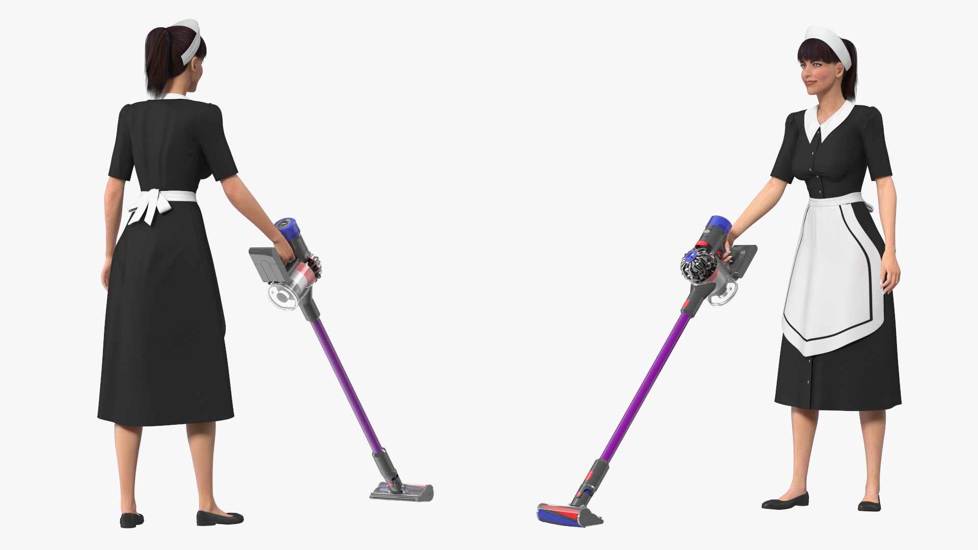 3D Housekeeping Maid with Dyson V8