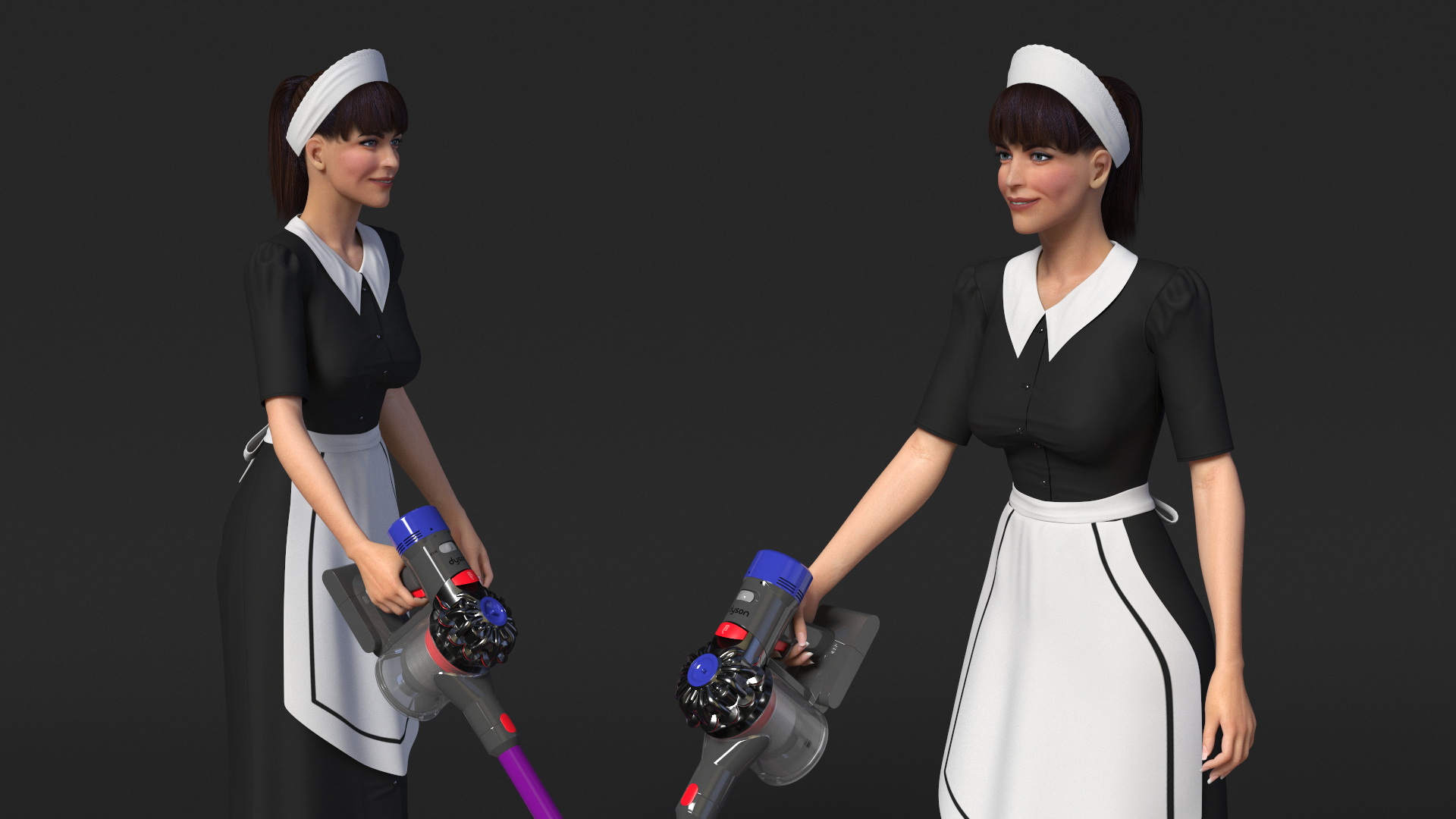 3D Housekeeping Maid with Dyson V8