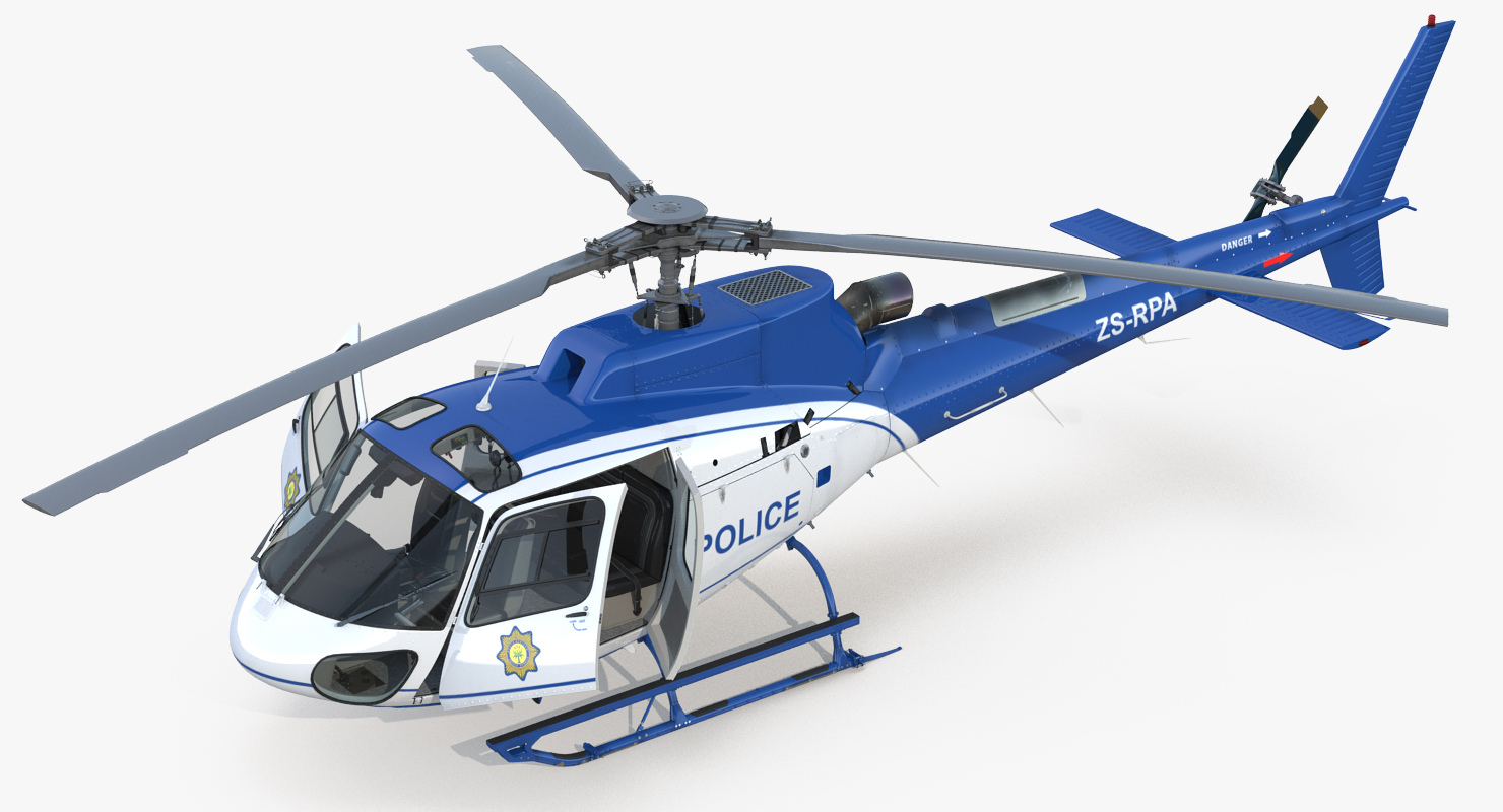 3D model Police Helicopter Eurocopter AS 350