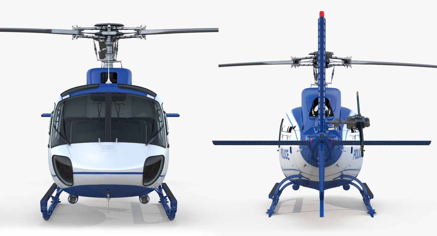 3D model Police Helicopter Eurocopter AS 350