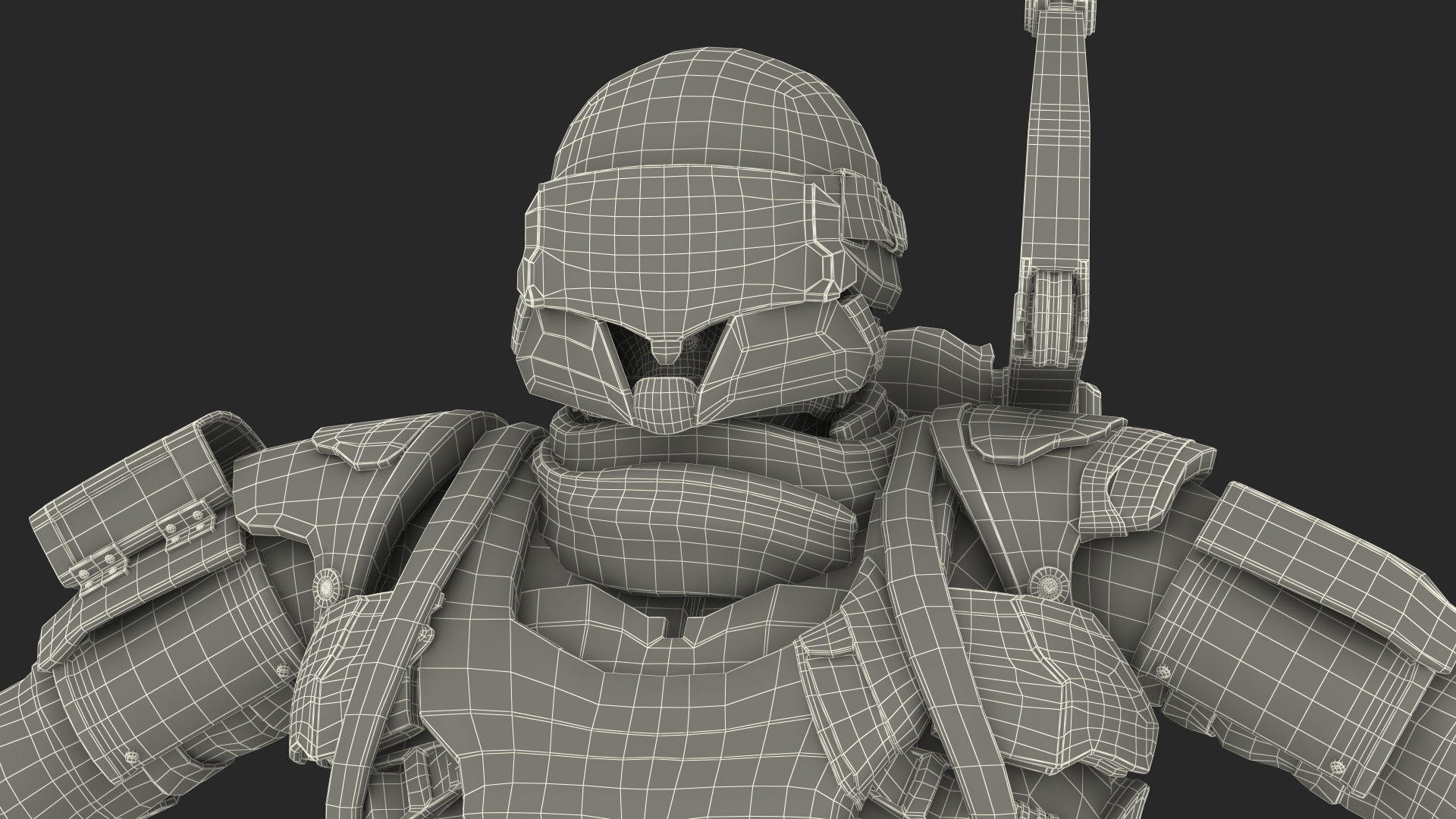 3D model Futuristic Soldier Rigged